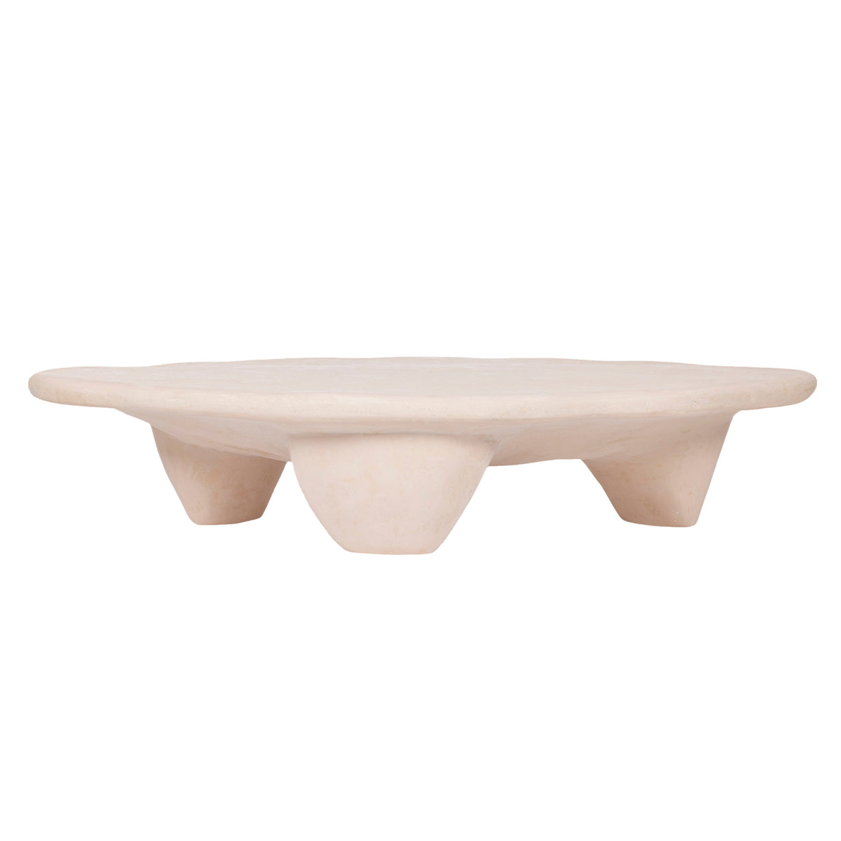 Athen 57" Nude Faux Stone Coffee Table by TOV Furniture – photo 3 of 8