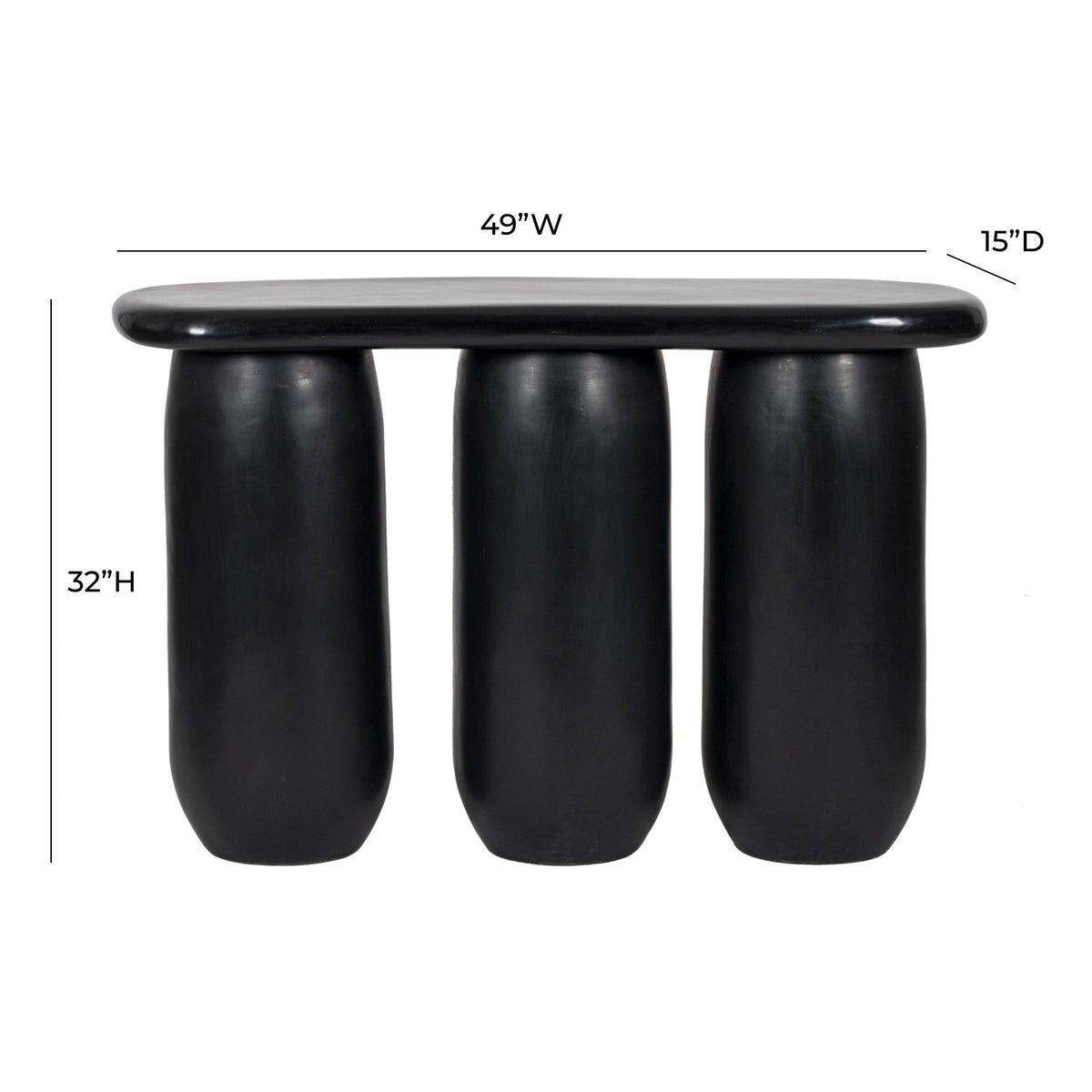Rahul Black Console Table by TOV Furniture – photo 7 of 7