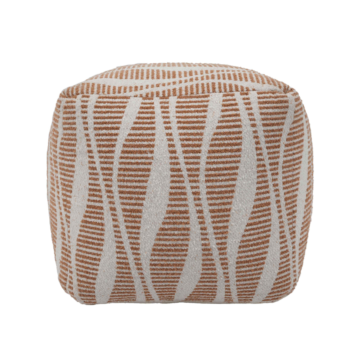 Ember Natural and Cream Woven Pouf by TOV Furniture – photo 1 of 6