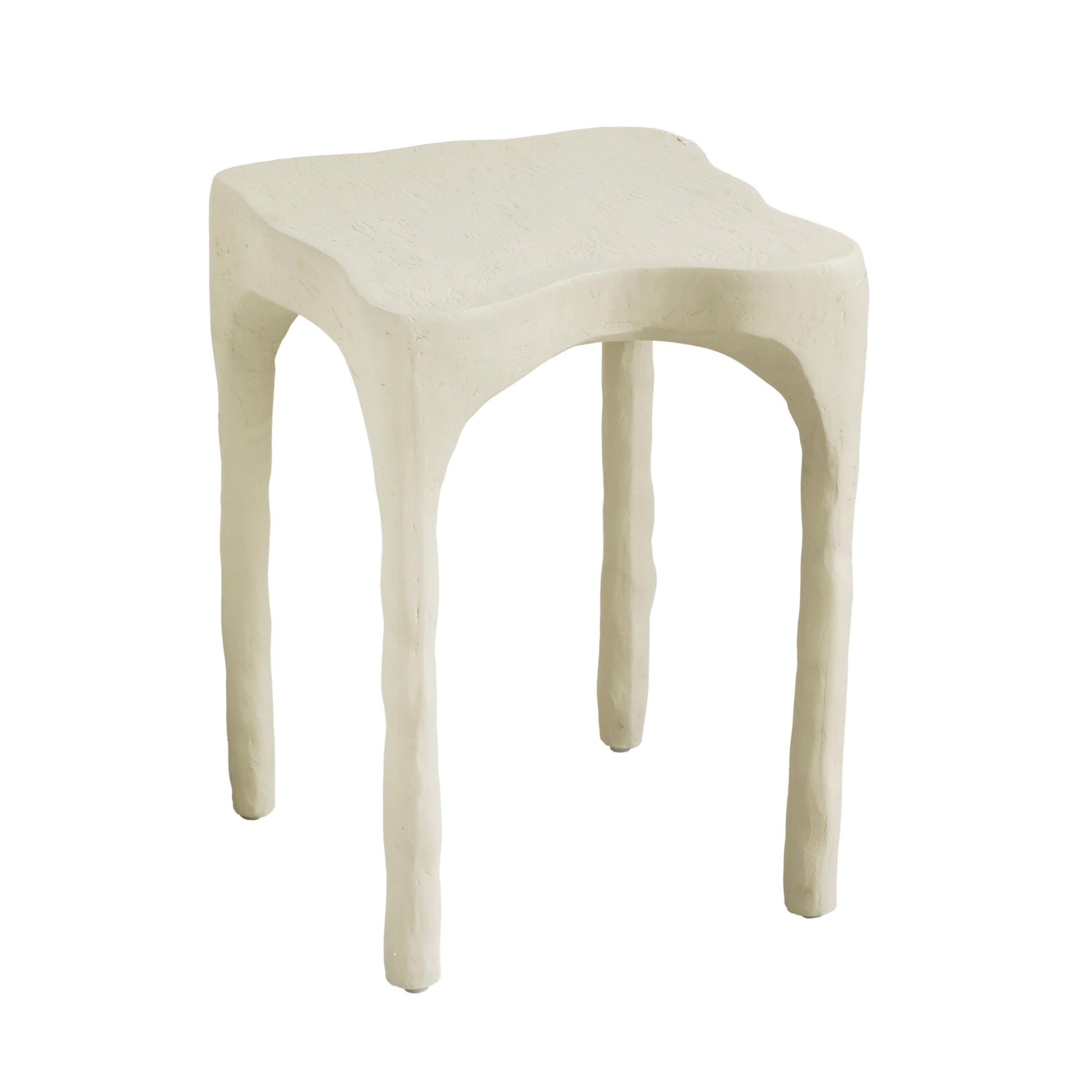 Skully Cream Textured Side Table Cream by Tov Furniture