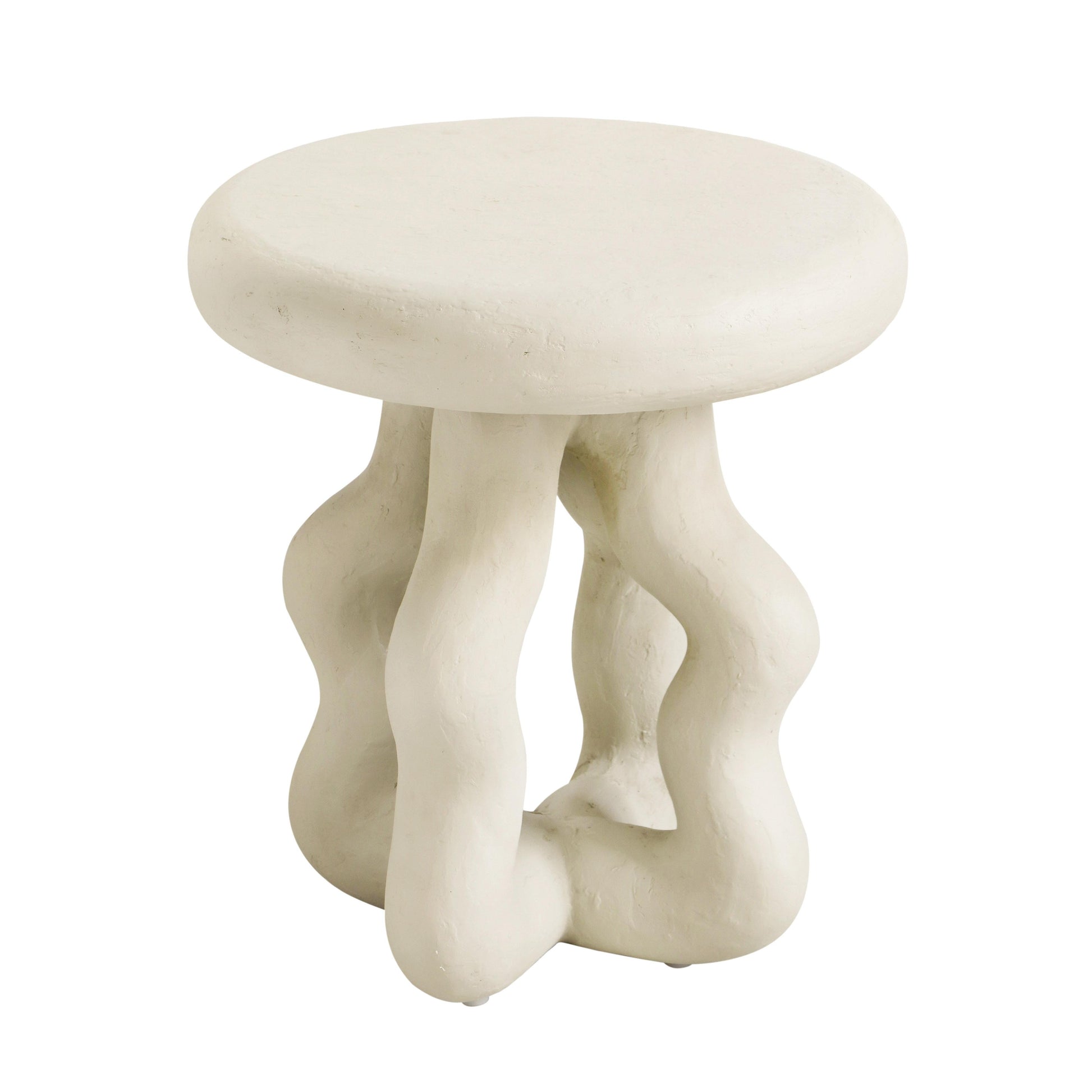 Maddie Cream Textured Side Table Cream by Tov Furniture