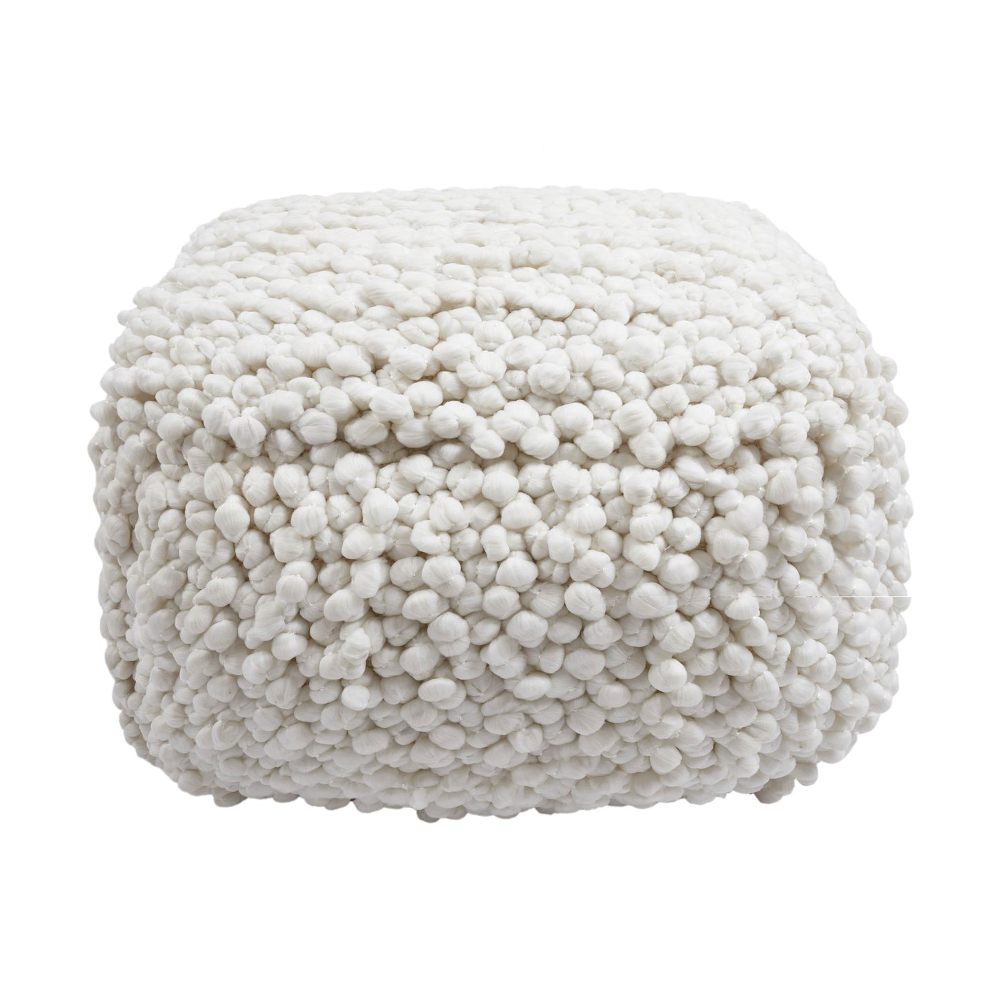 Cathy Cream Woven Pouf Cream by Tov Furniture