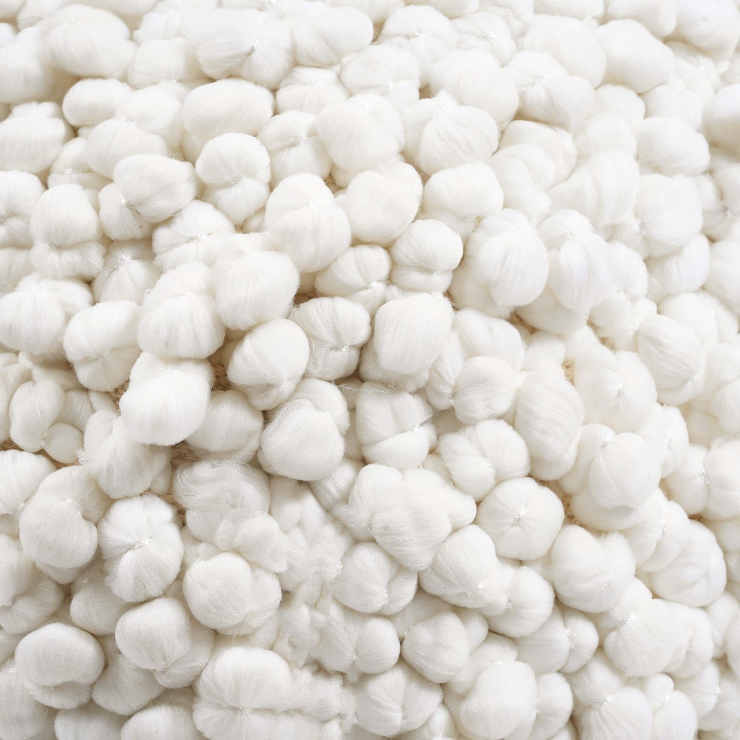 Cathy Cream Woven Pouf Cream by Tov Furniture