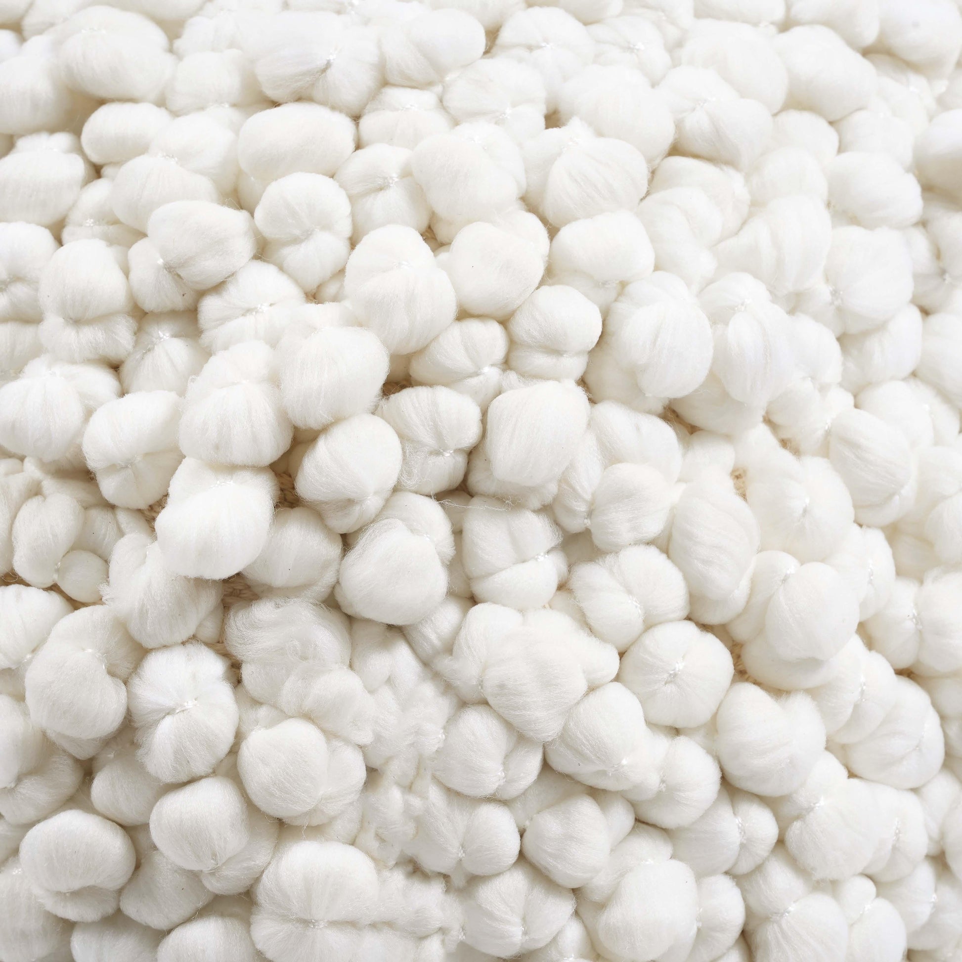 Cathy Cream Woven Pouf Cream by Tov Furniture