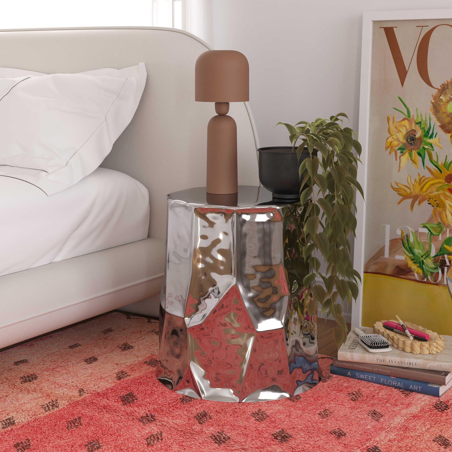 Forma Chrome Side Table Chrome by Tov Furniture