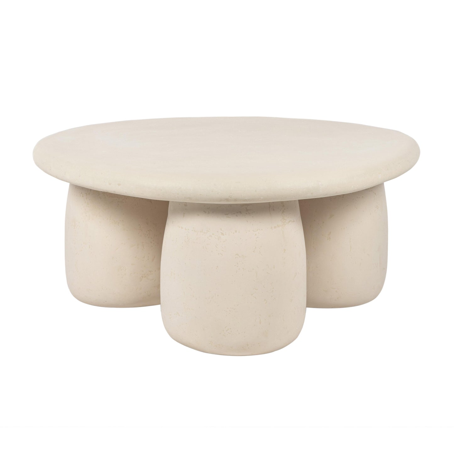 Rahul 34 Cream Round Coffee Table by TOV Oc18720