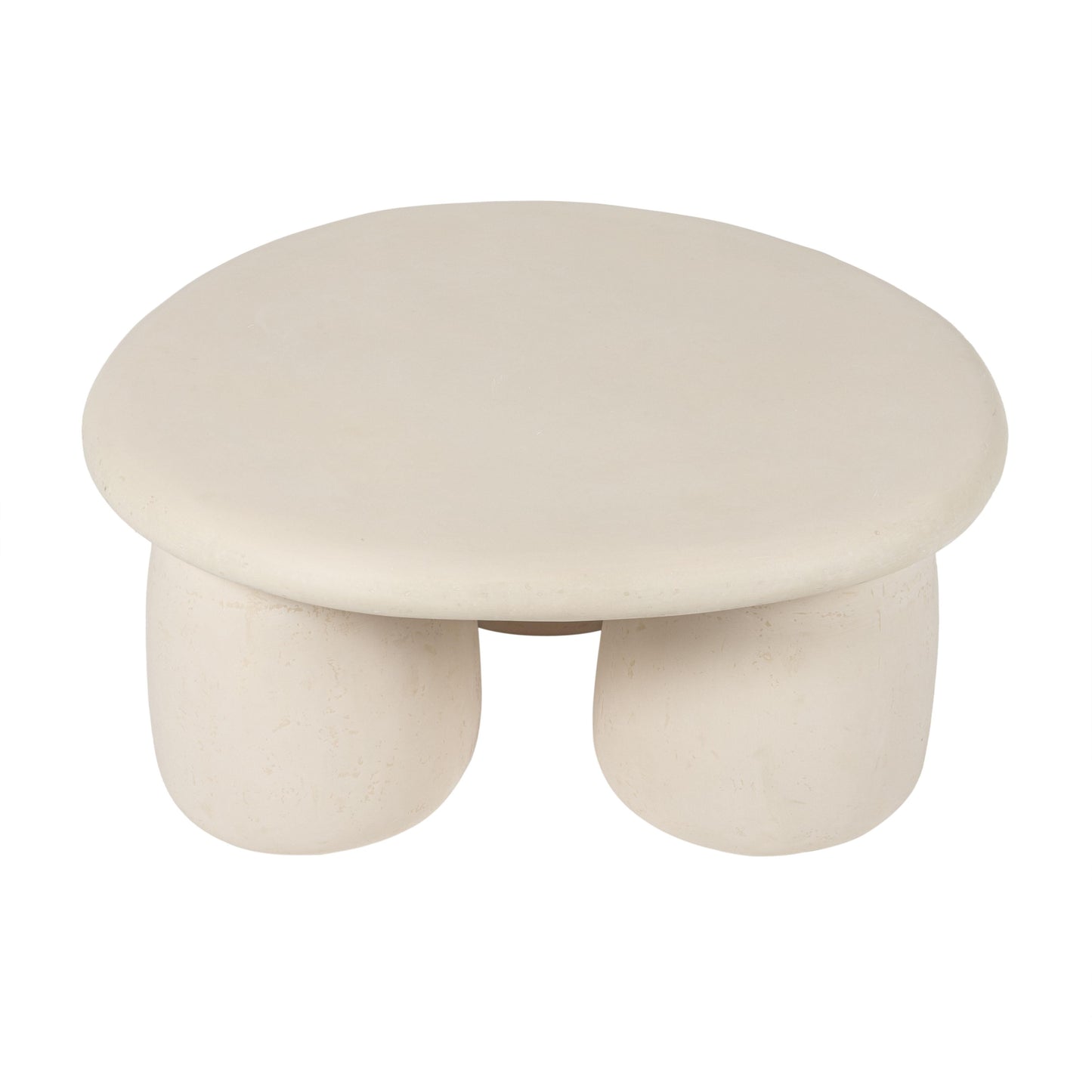Rahul 34 Cream Round Coffee Table by TOV Oc18720