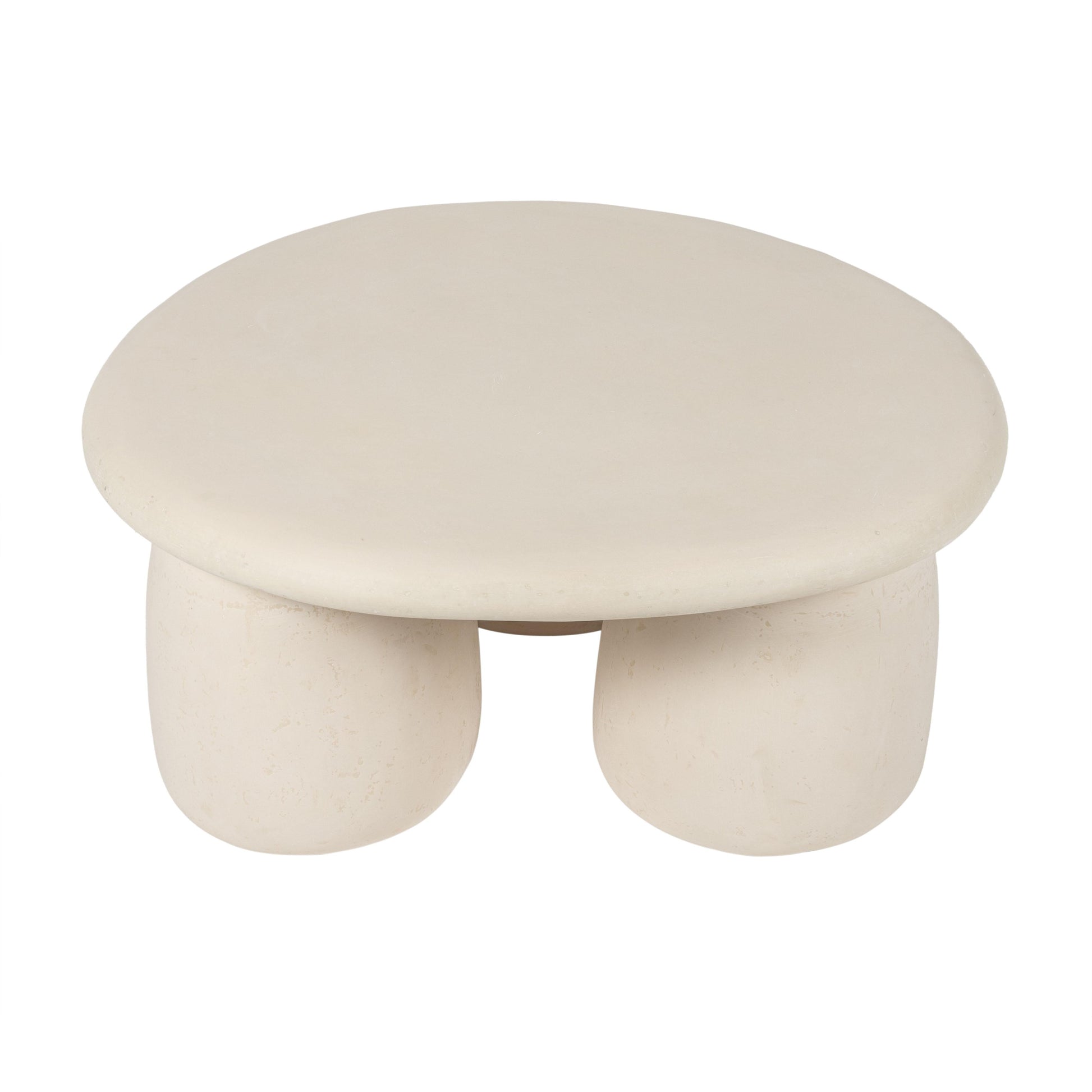 Rahul 34 Cream Round Coffee Table by TOV Oc18720