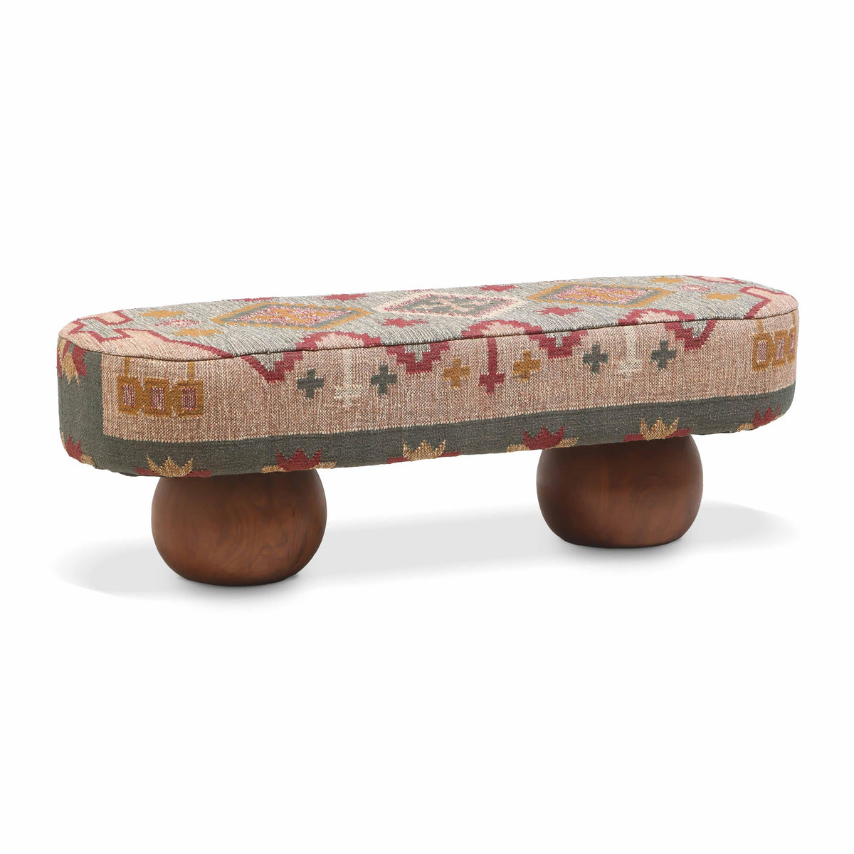 Rizi 53" Textured Wool Upholstered Bench by TOV Furniture – photo 1 of 6