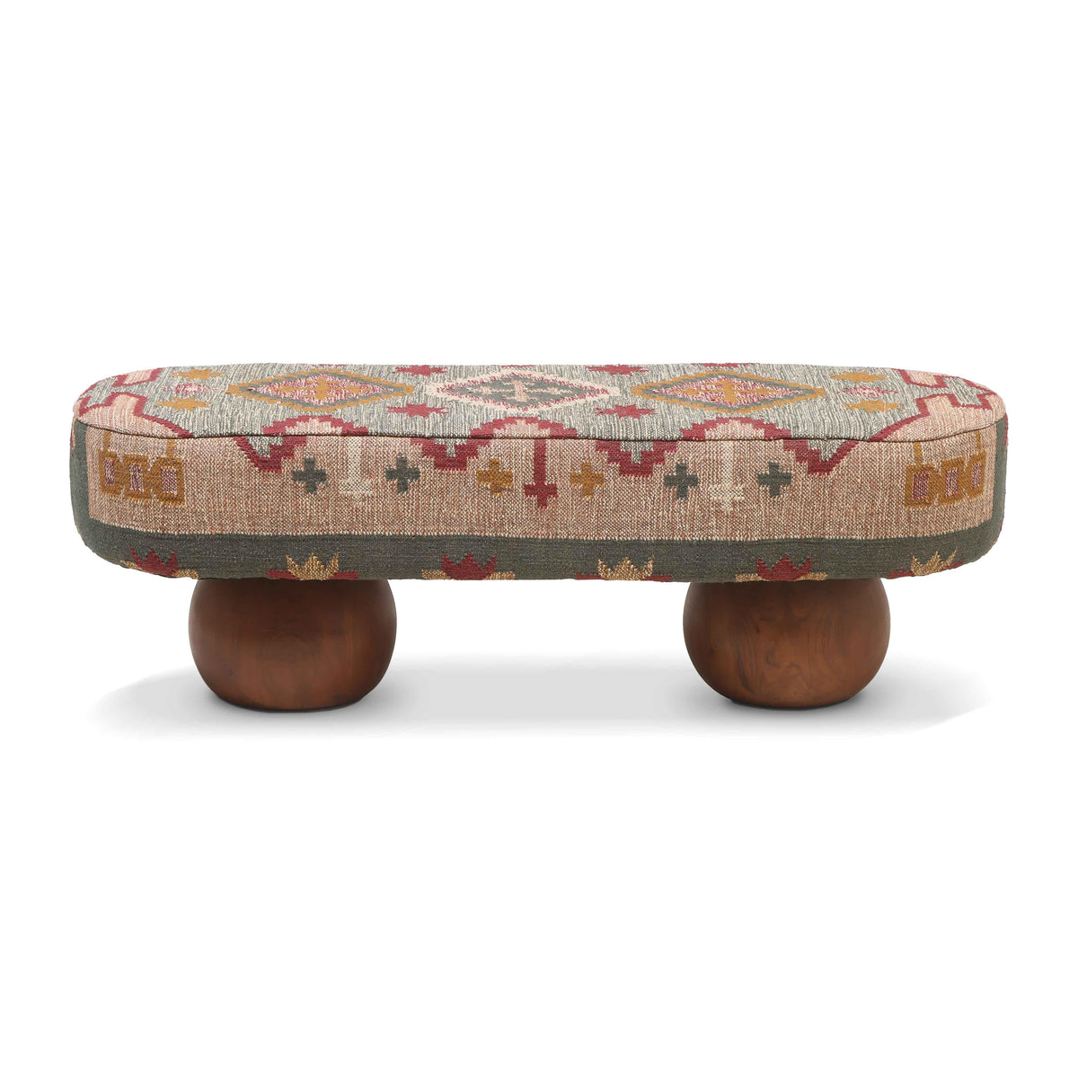 Rizi 53" Textured Wool Upholstered Bench by TOV Furniture – photo 3 of 6