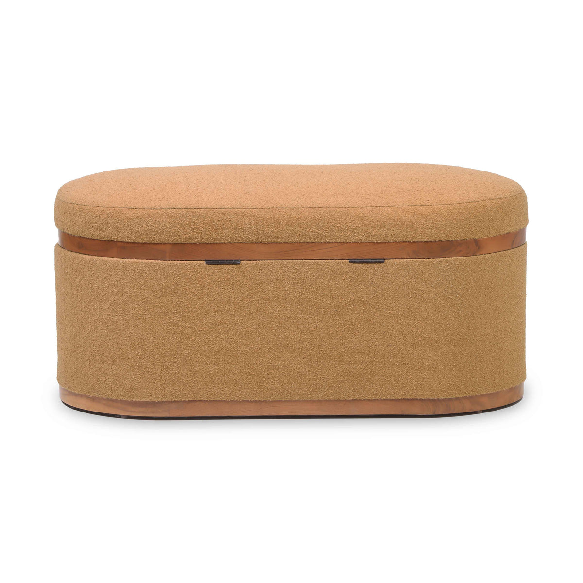 Olivier Peach Boucle Oval Storage Ottoman by TOV Furniture – photo 5 of 9