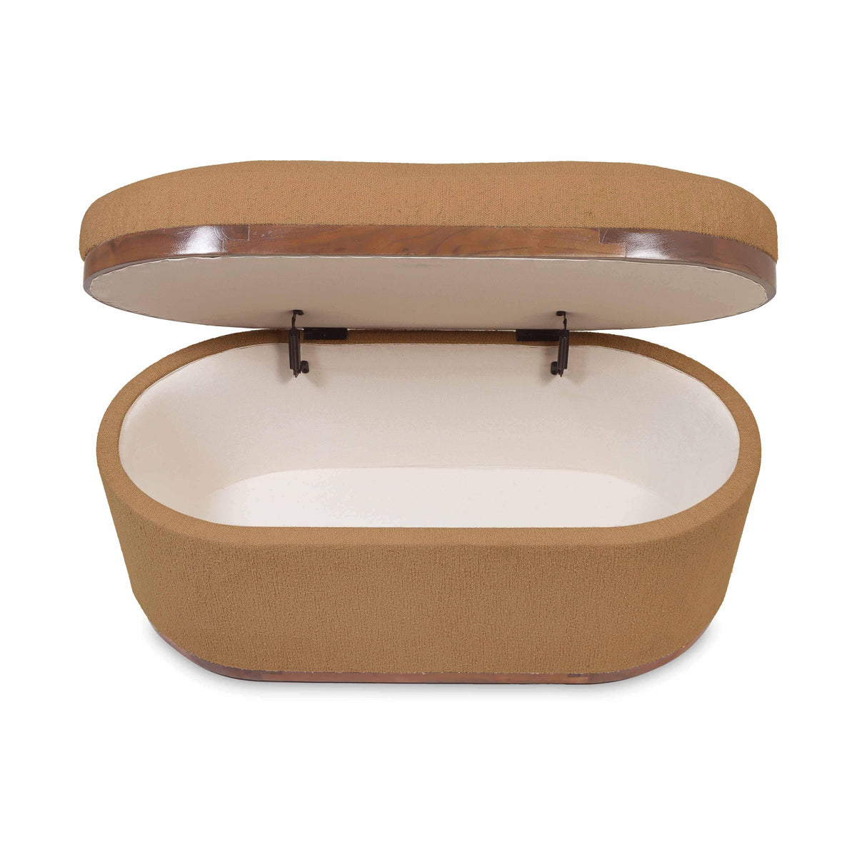 Olivier Peach Boucle Oval Storage Ottoman by TOV Furniture – photo 7 of 9