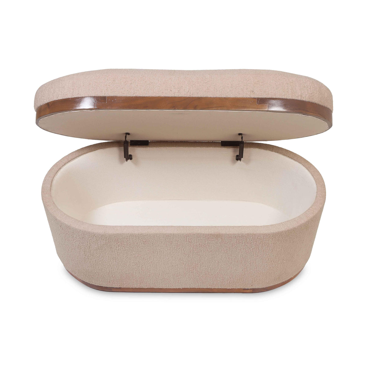 Olivier Ivory Boucle Oval Storage Ottoman by TOV Furniture – photo 7 of 9