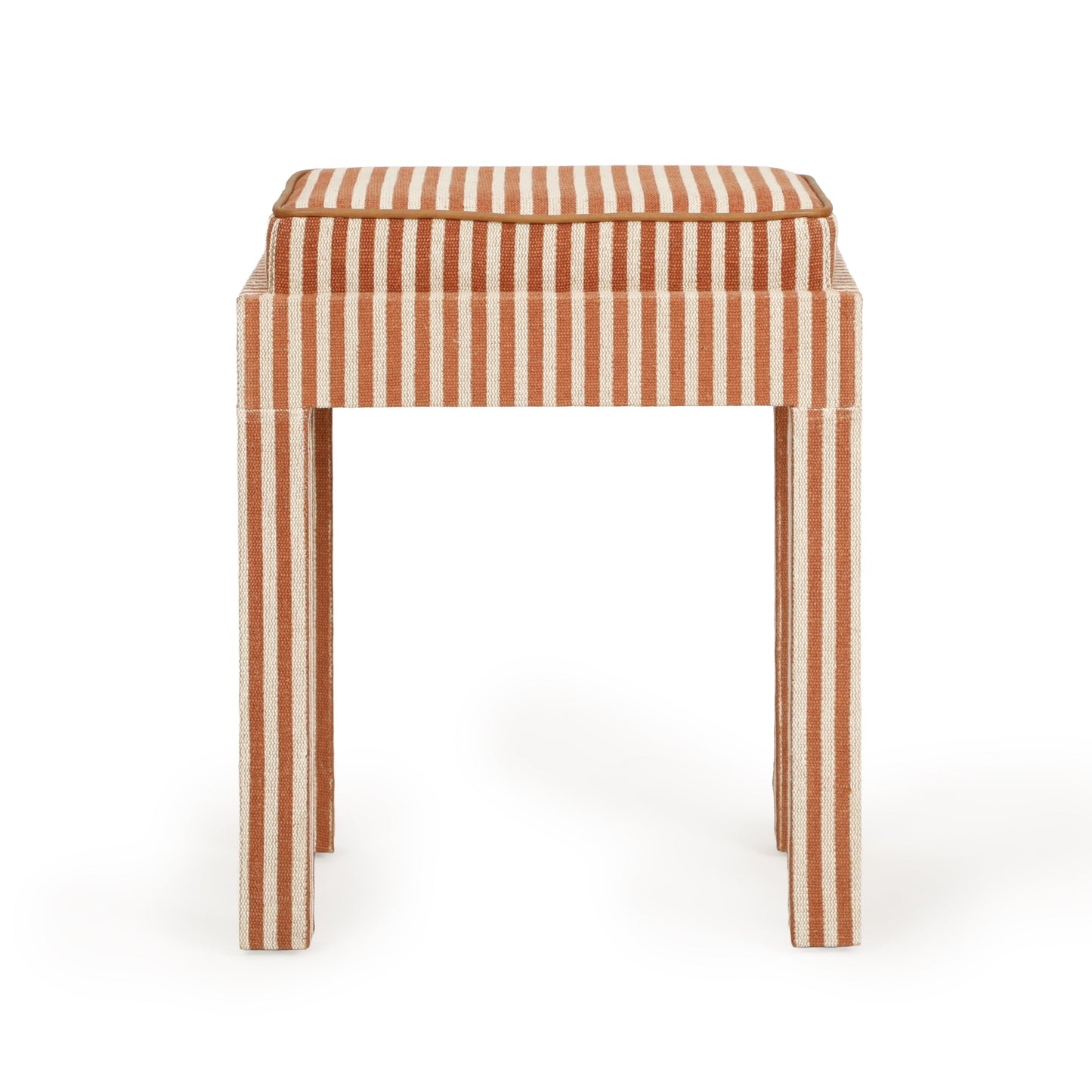 Kora Cotton Jute Contract-Grade Accent Stool Terracotta by Tov Furniture