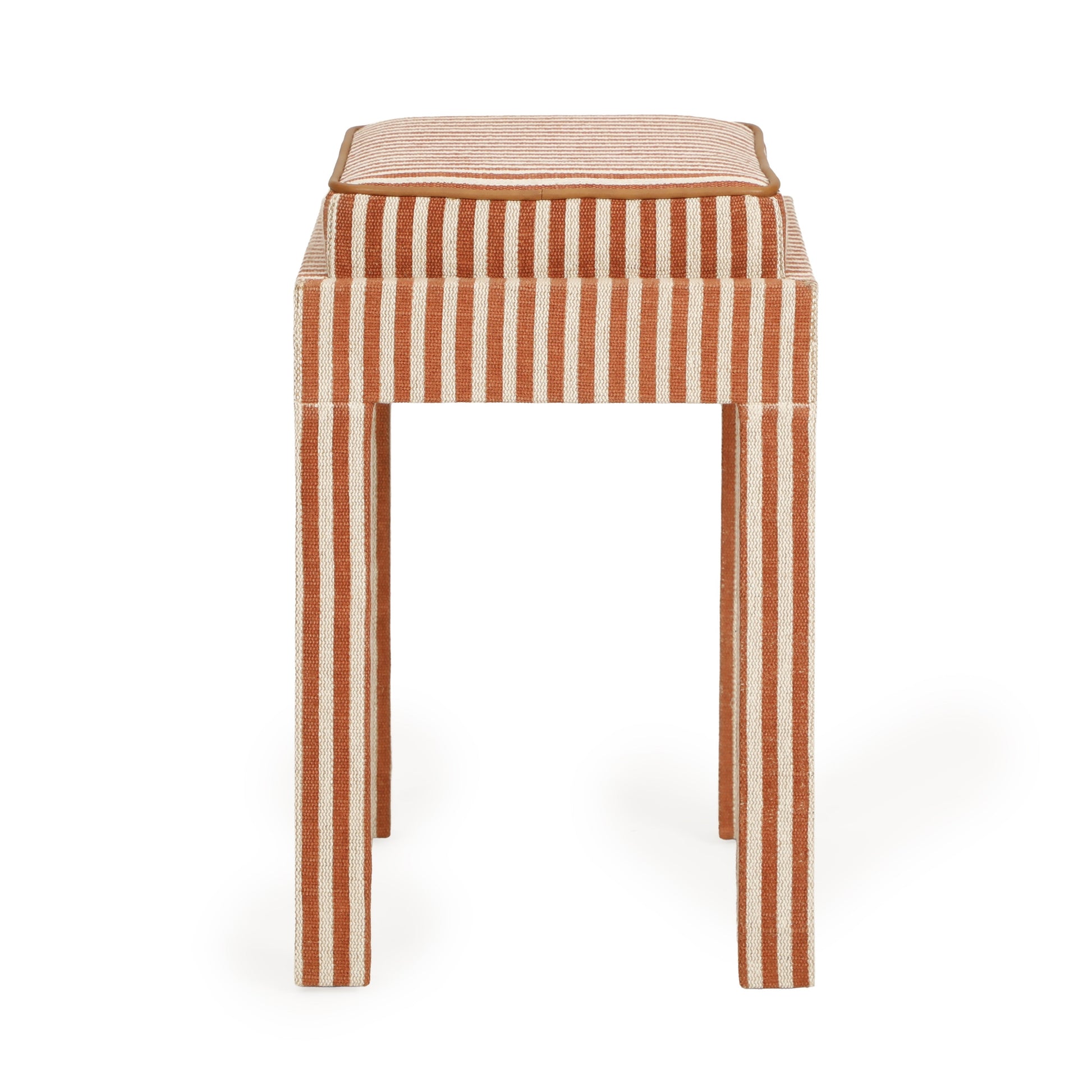 Kora Cotton Jute Contract-Grade Accent Stool Terracotta by Tov Furniture