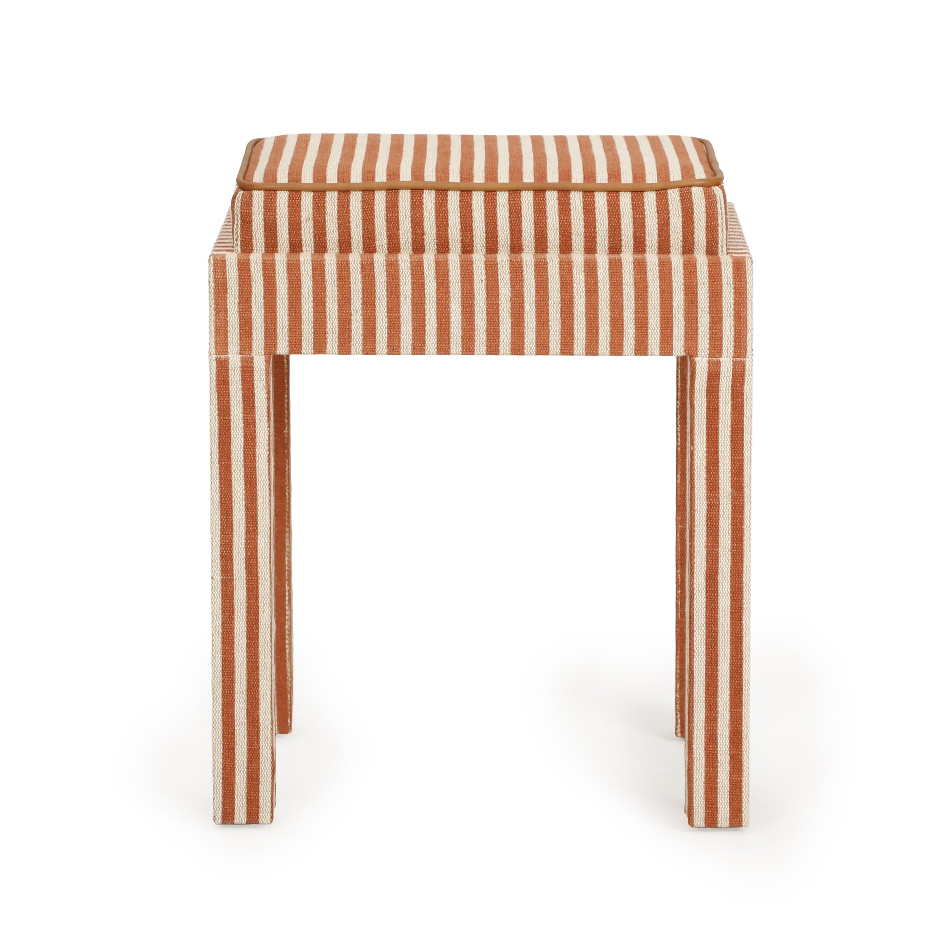 Kora Cotton Jute Contract-Grade Accent Stool Terracotta by Tov Furniture