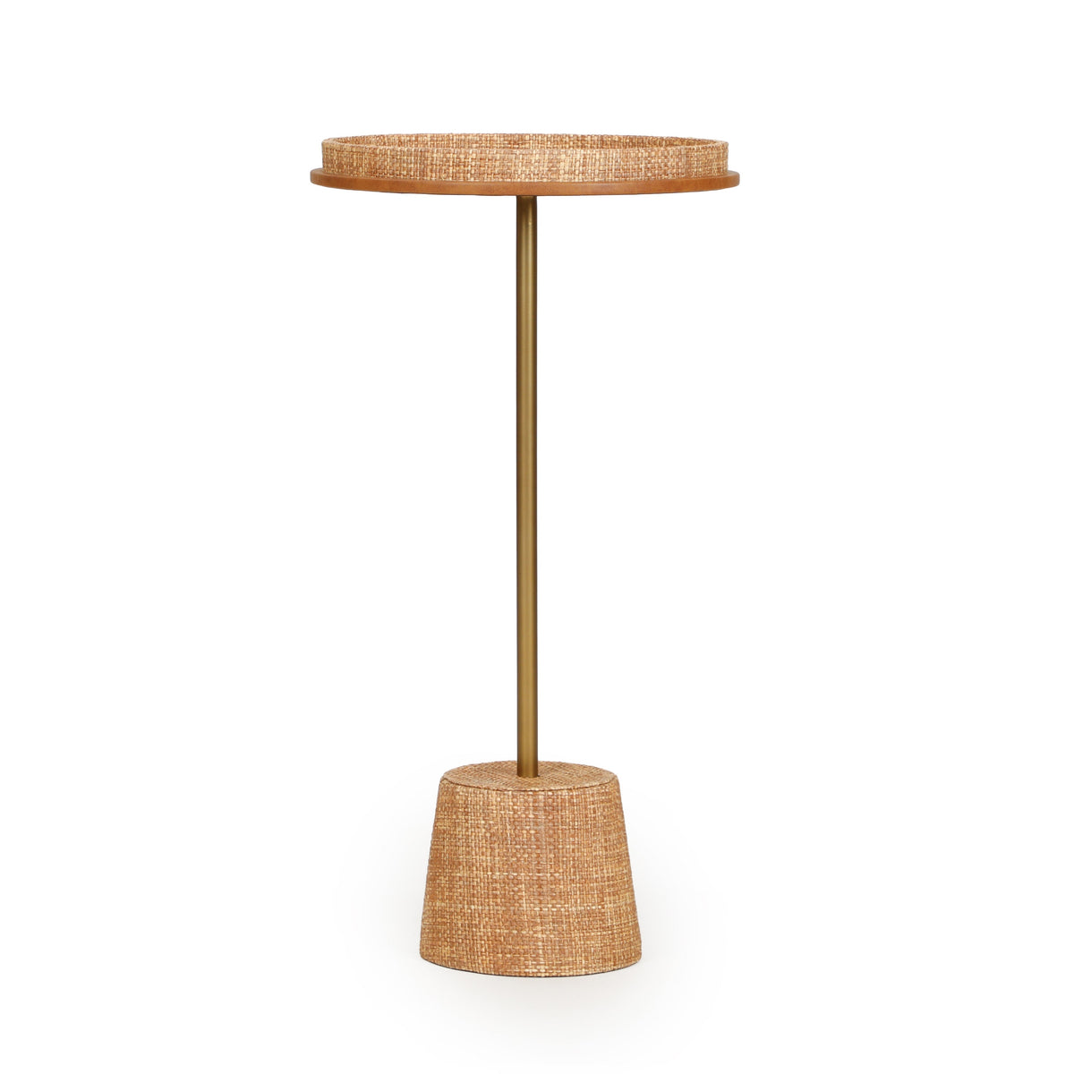 Saddle Natural Raffia Contract-Grade Side Table by TOV Furniture – photo 3 of 6