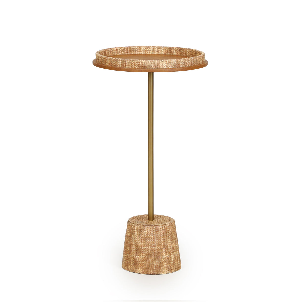 Saddle Natural Raffia Contract-Grade Side Table by TOV Furniture – photo 4 of 6