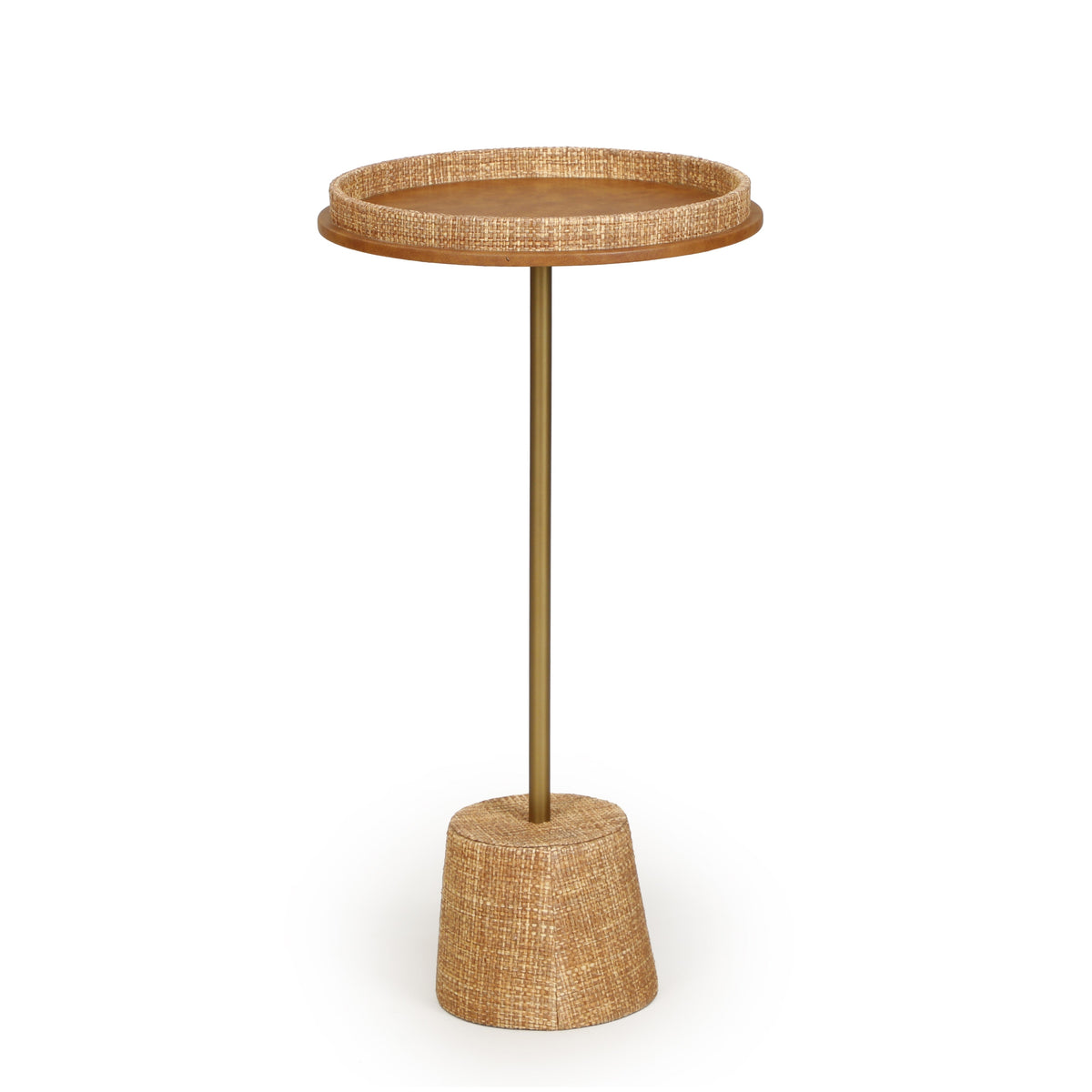 Saddle Natural Raffia Contract-Grade Side Table by TOV Furniture – photo 5 of 6