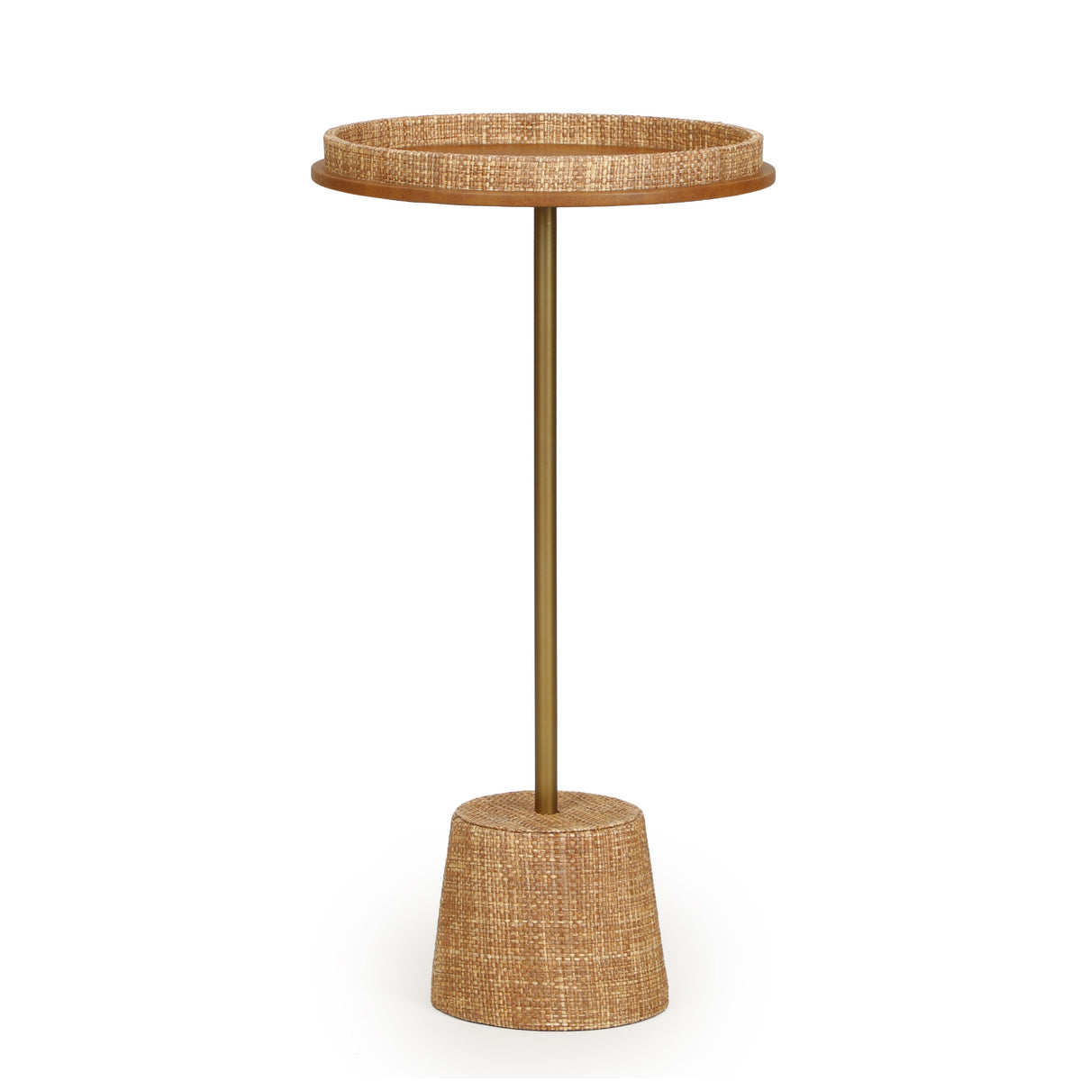 Saddle Natural Raffia Contract-Grade Side Table by TOV Furniture – photo 1 of 6