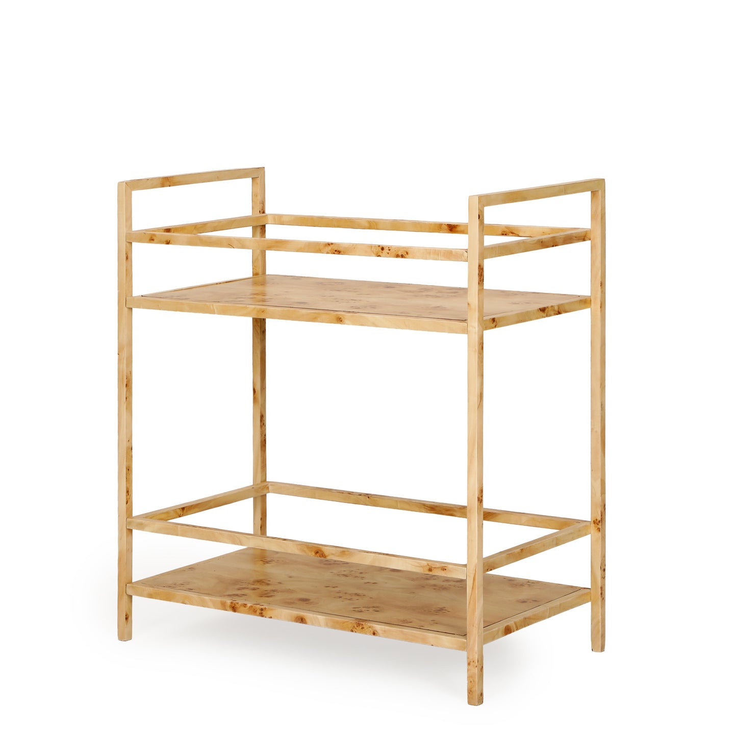 Destin Natural Burl Contract-Grade Bar Cart Natural by Tov Furniture