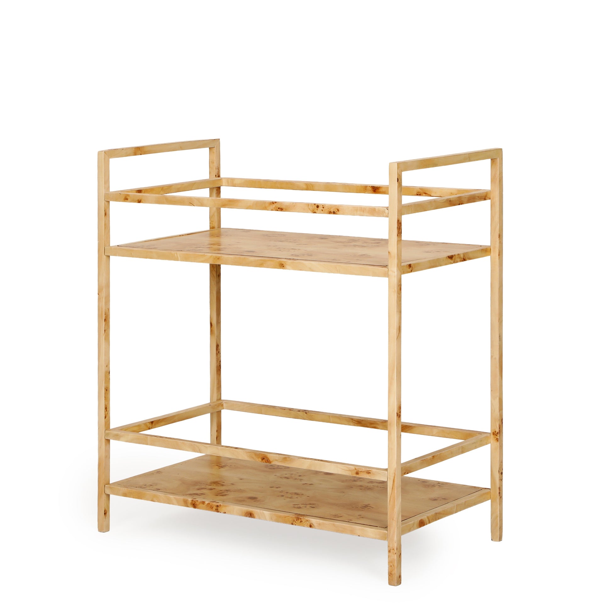 Destin Natural Burl Contract-Grade Bar Cart Natural by Tov Furniture