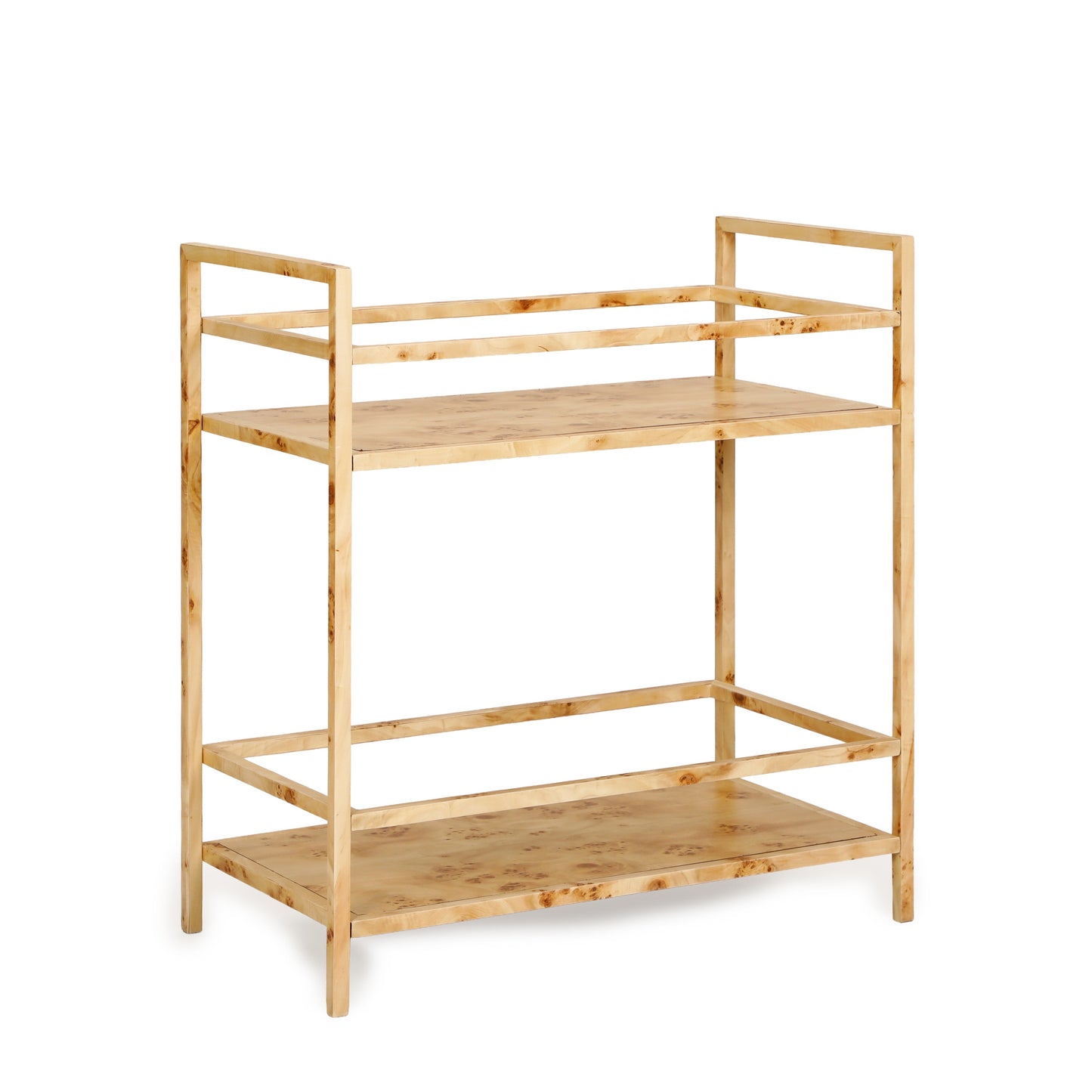 Destin Natural Burl Contract-Grade Bar Cart Natural by Tov Furniture