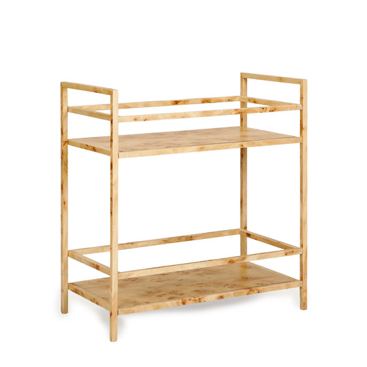 Destin Natural Burl Contract-Grade Bar Cart Natural by Tov Furniture