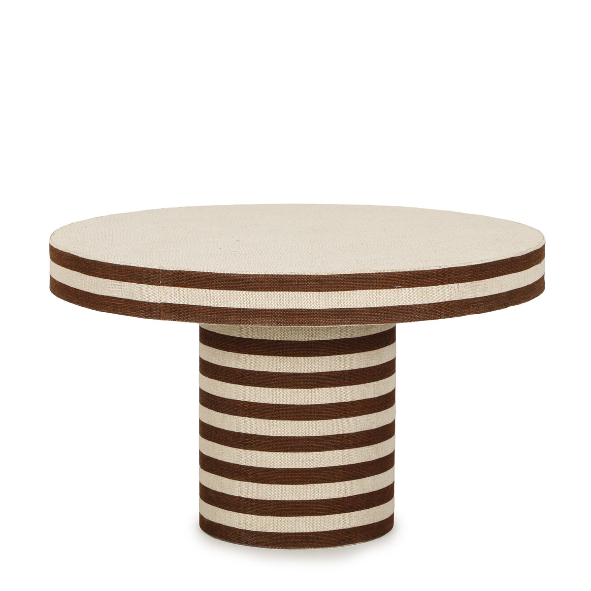 Lyra 30" Natural Striped Cotton Jute Contract-Grade Coffee Table by TOV Furniture – photo 3 of 7