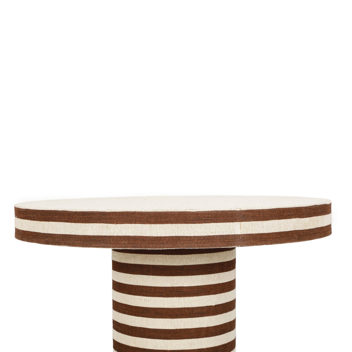 Lyra 30" Natural Striped Cotton Jute Contract-Grade Coffee Table by TOV Furniture – photo 4 of 7