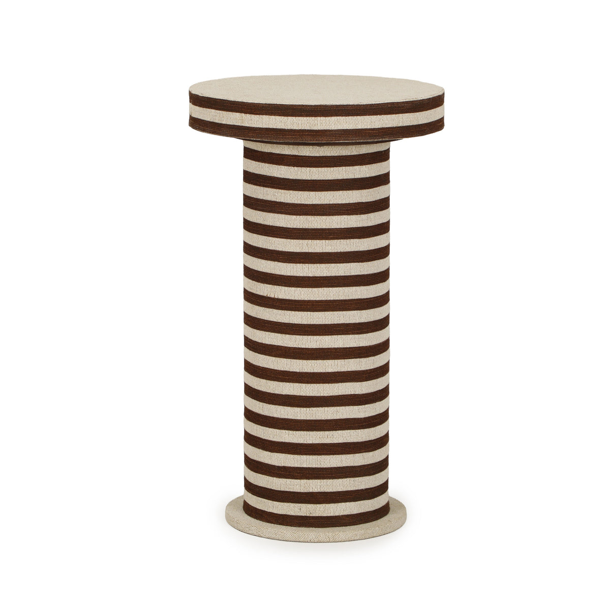 Lyra Natural Striped Cotton Jute Contract-Grade Side Table by TOV Furniture – photo 3 of 7