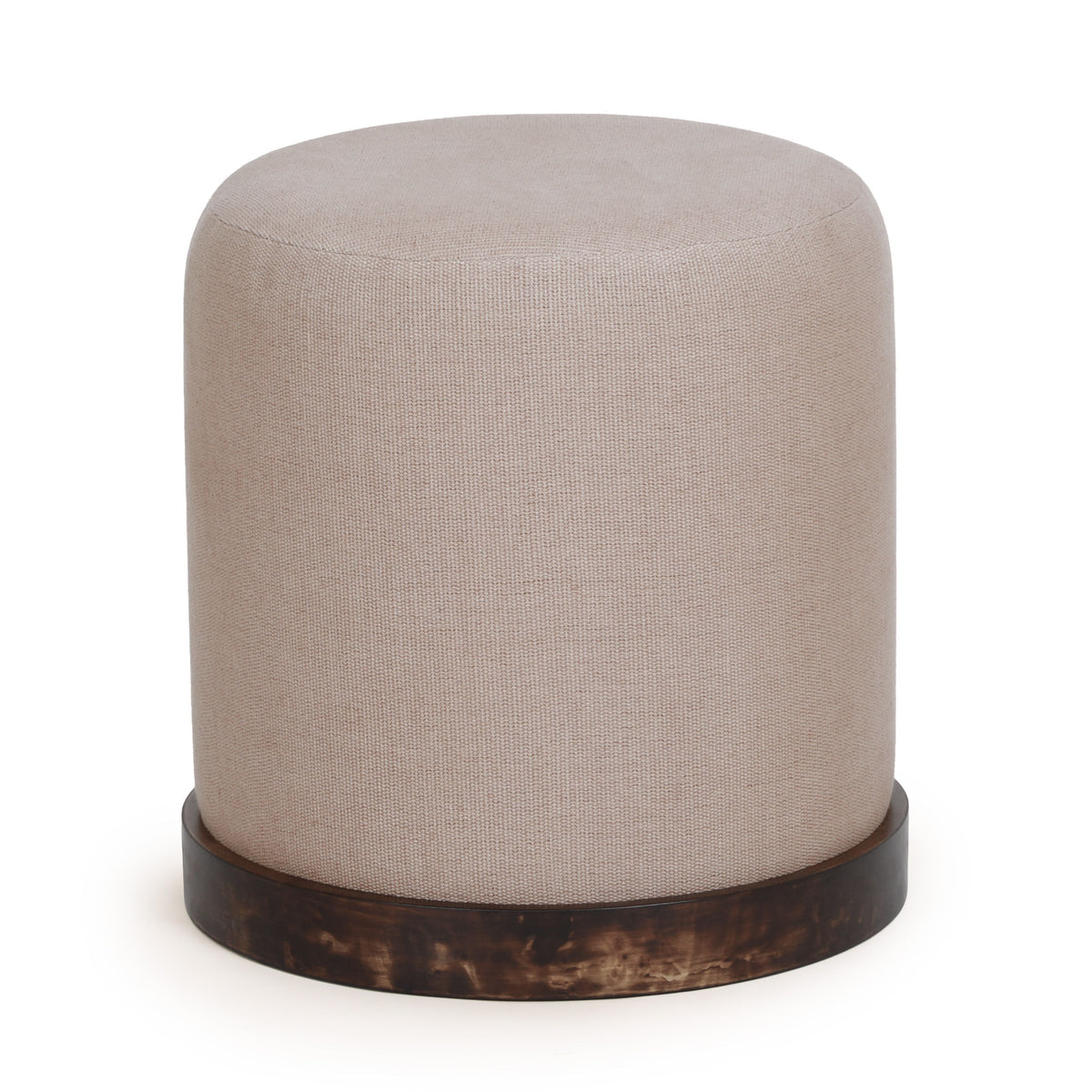 Como Burl and Saddle Brown Cotton Jute Contract-Grade Accent Stool by TOV Furniture – photo 1 of 6