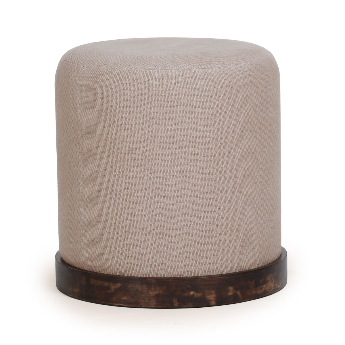 Como Burl and Saddle Brown Cotton Jute Contract-Grade Accent Stool by TOV Furniture – photo 3 of 6