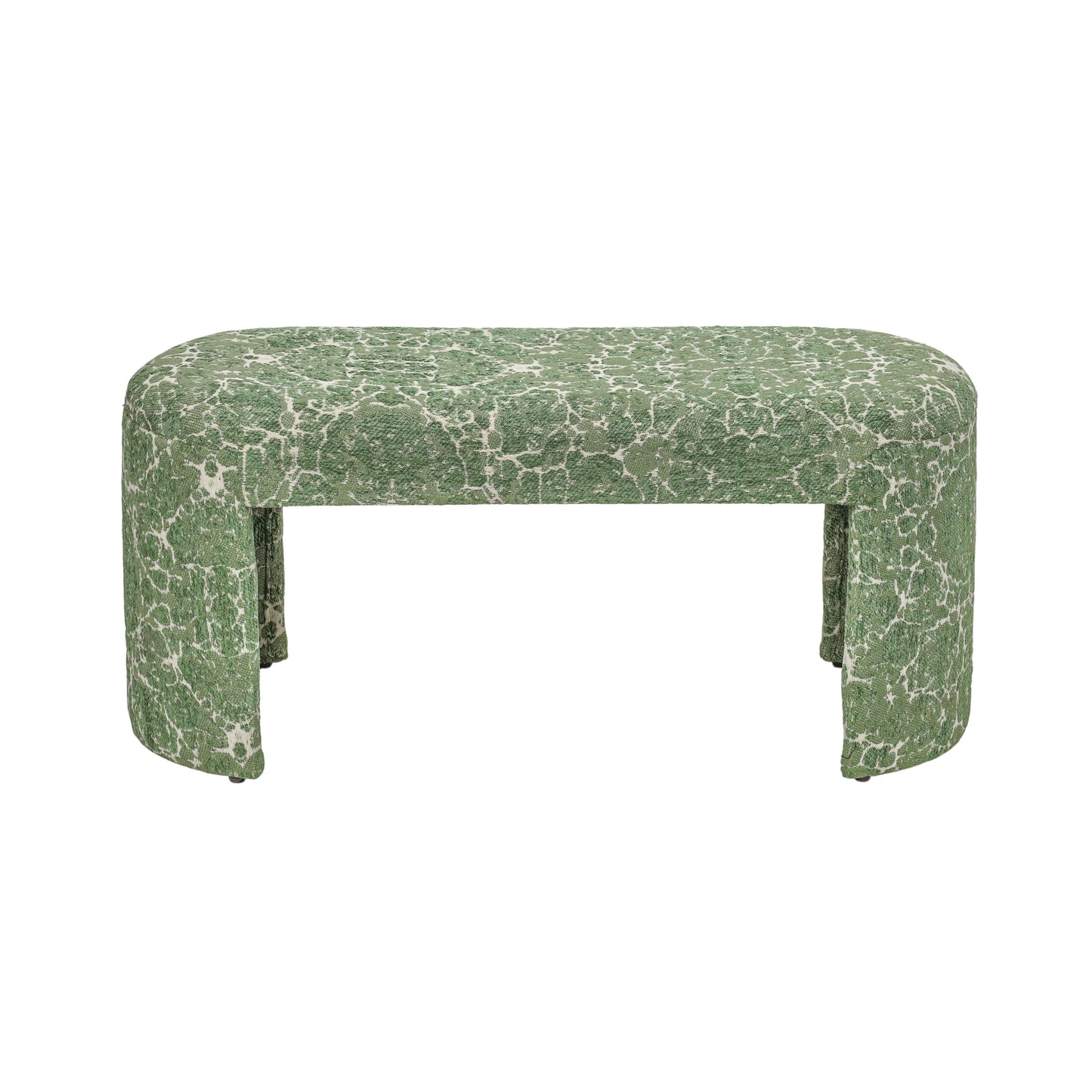 Greenspace 39" Rounded Upholstered Bench Green by Tov Furniture