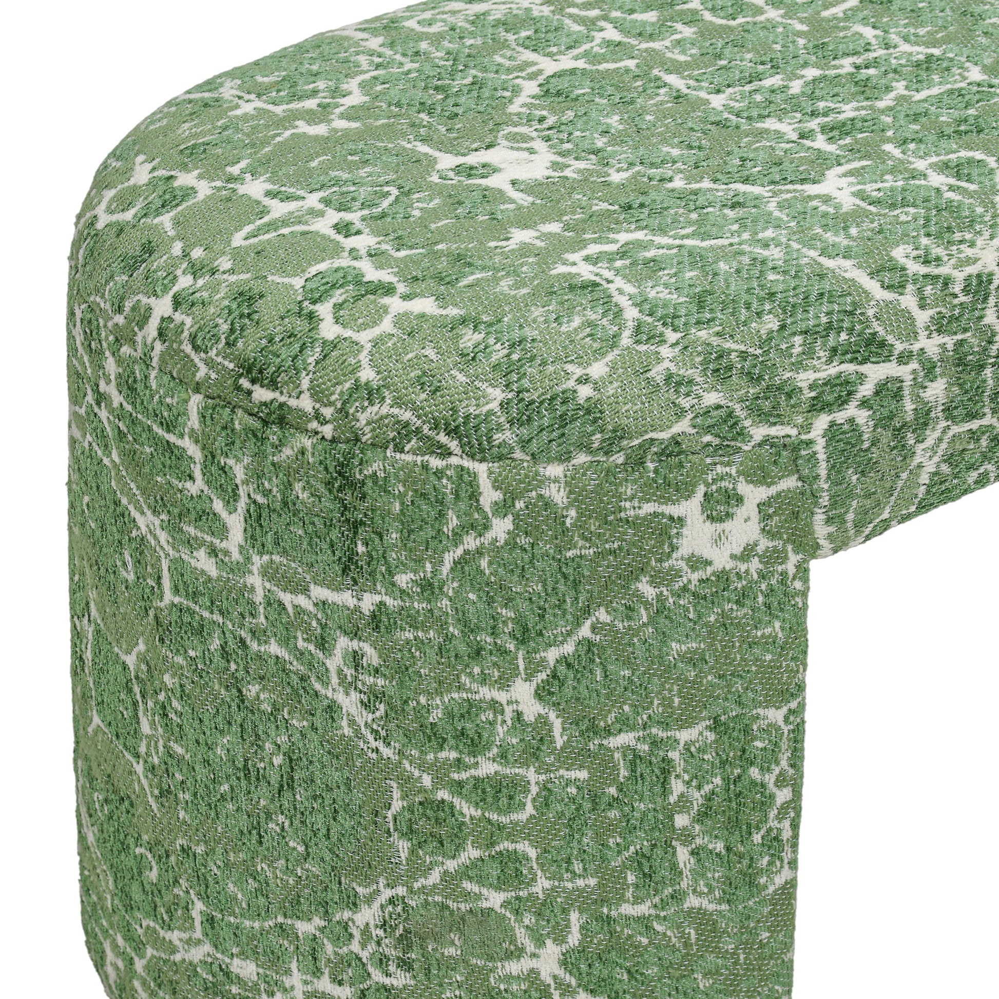 Greenspace 39" Rounded Upholstered Bench Green by Tov Furniture