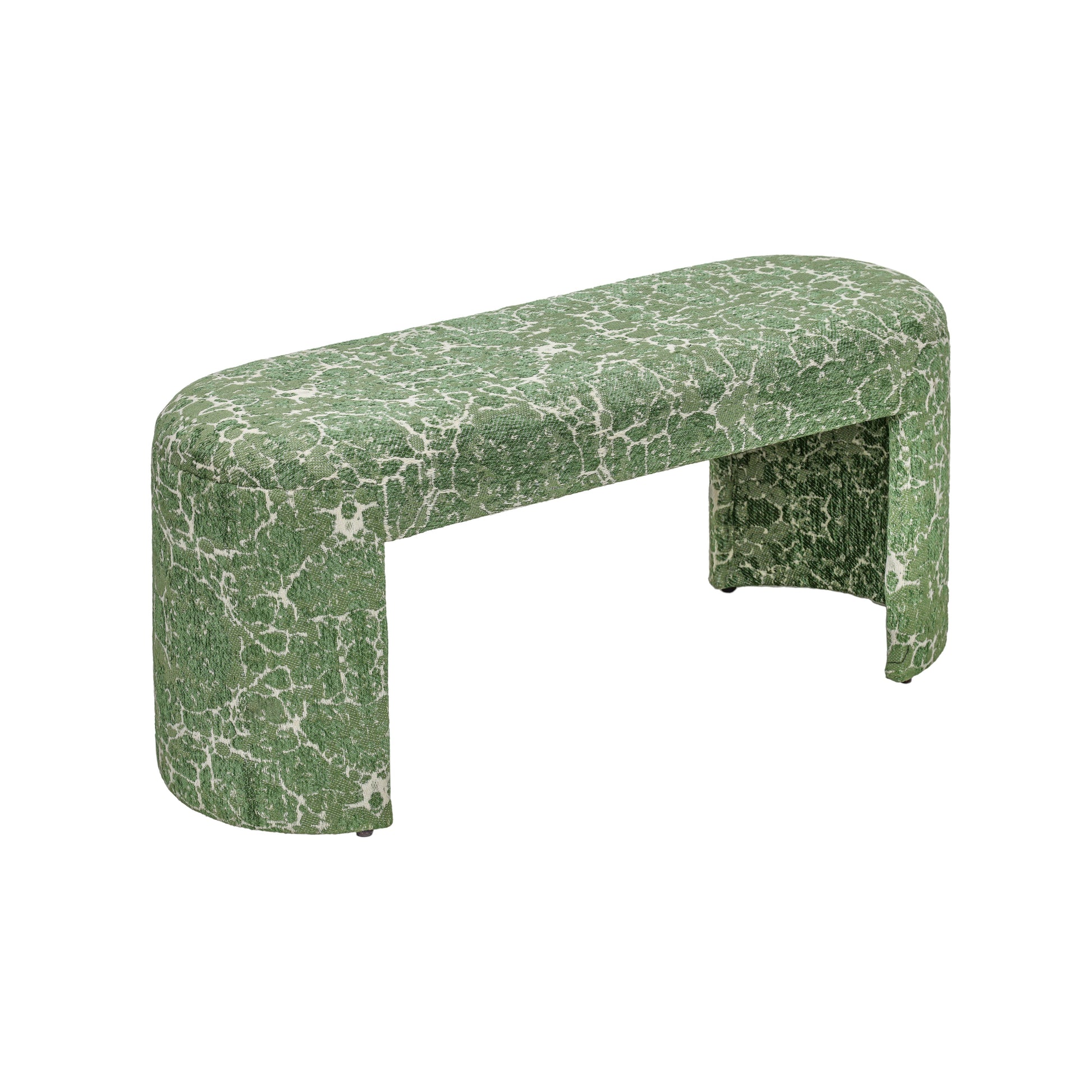 Greenspace 39" Rounded Upholstered Bench Green by Tov Furniture