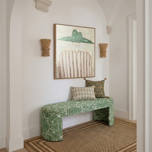 Greenspace 39" Rounded Upholstered Bench by TOV Furniture – photo 2 of 5