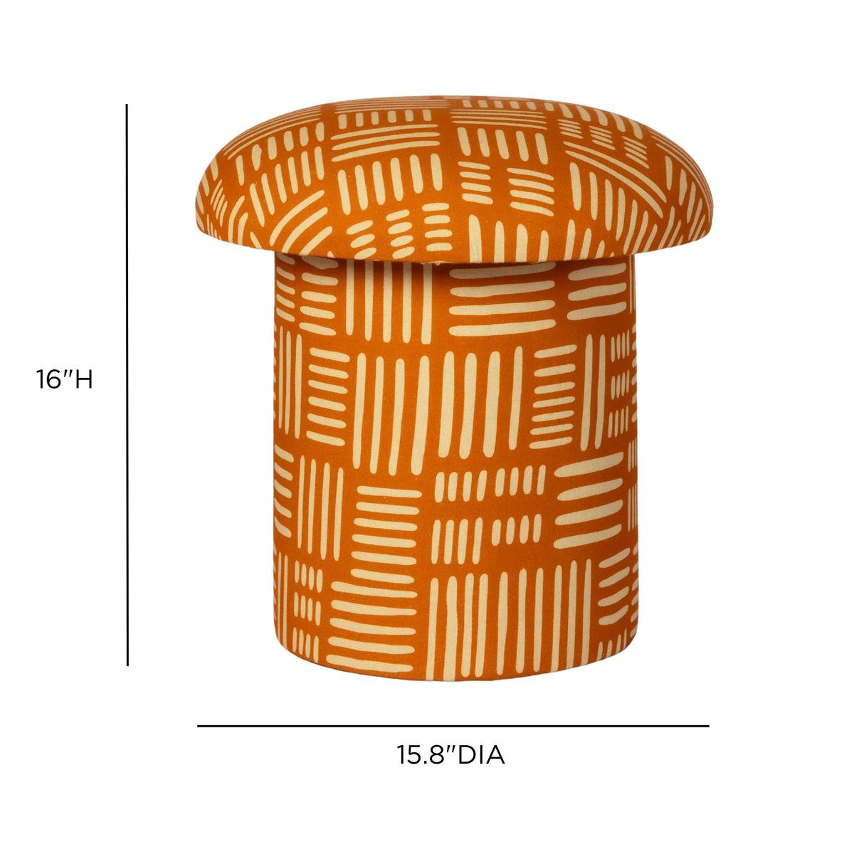 Lucy Mushroom Stool in Rust Orange by TOV Furniture – photo 6 of 6