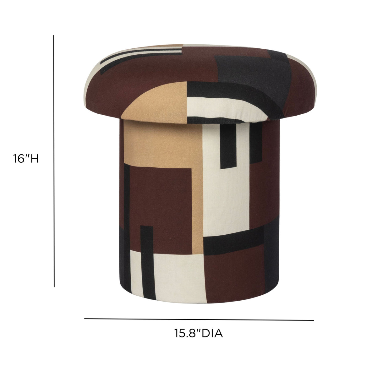 Lucy Mushroom Stool in Mud Brown by TOV Furniture – photo 6 of 6