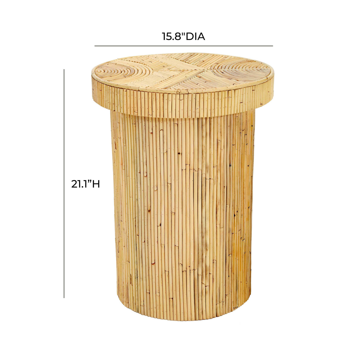 Acadia Rattan Side Table by TOV Furniture – photo 8 of 8