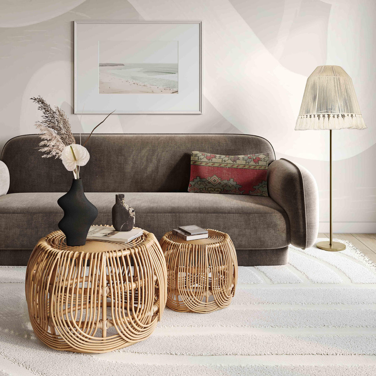 Azrina 2-Piece Rattan Nesting Table Set by TOV Furniture – photo 2 of 6