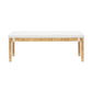 Amara 50 Woven Rattan Performance Fabric Bench by TOV Oc21013