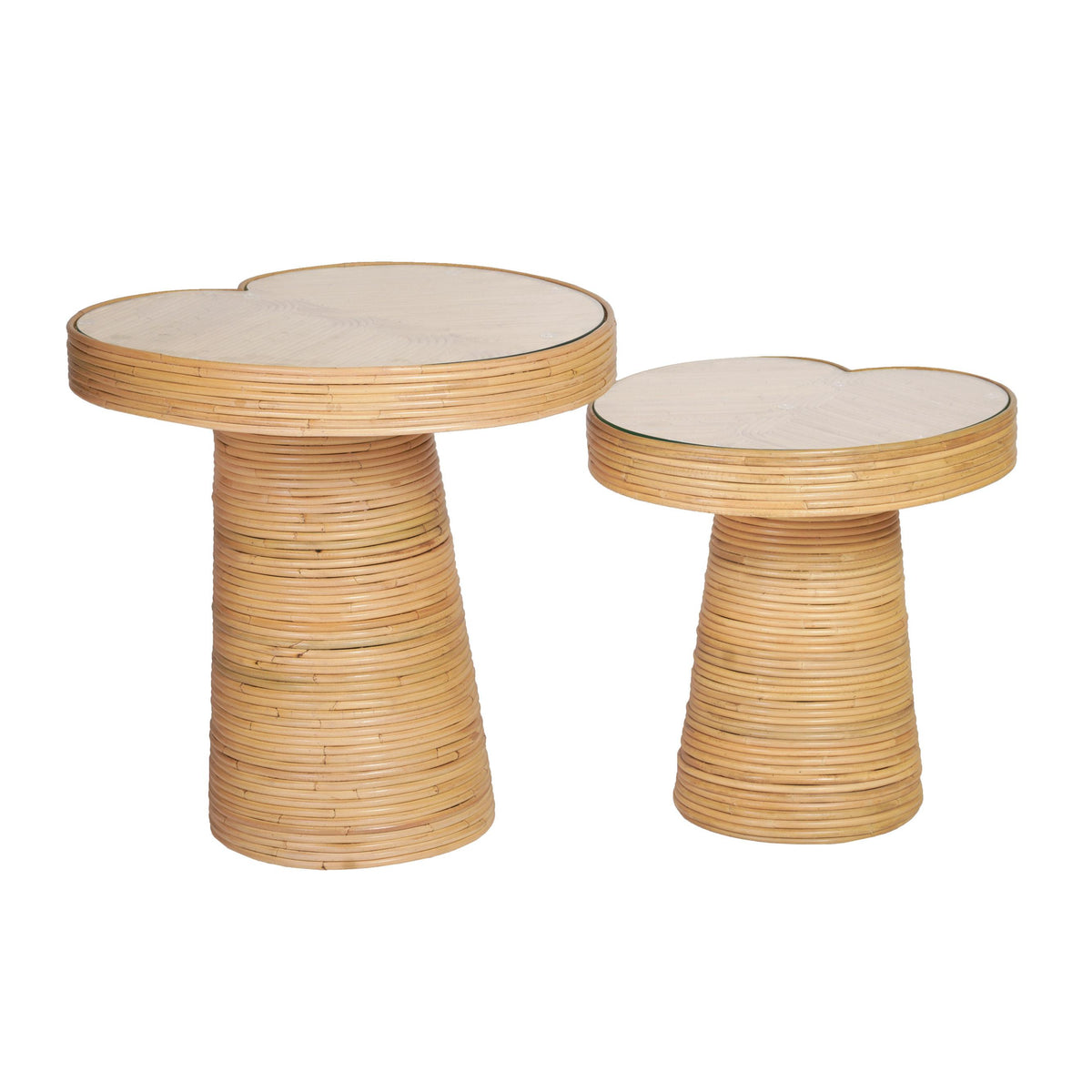 Felicia Lilypad Side Table (18"-22") by TOV Furniture – several sizes shown