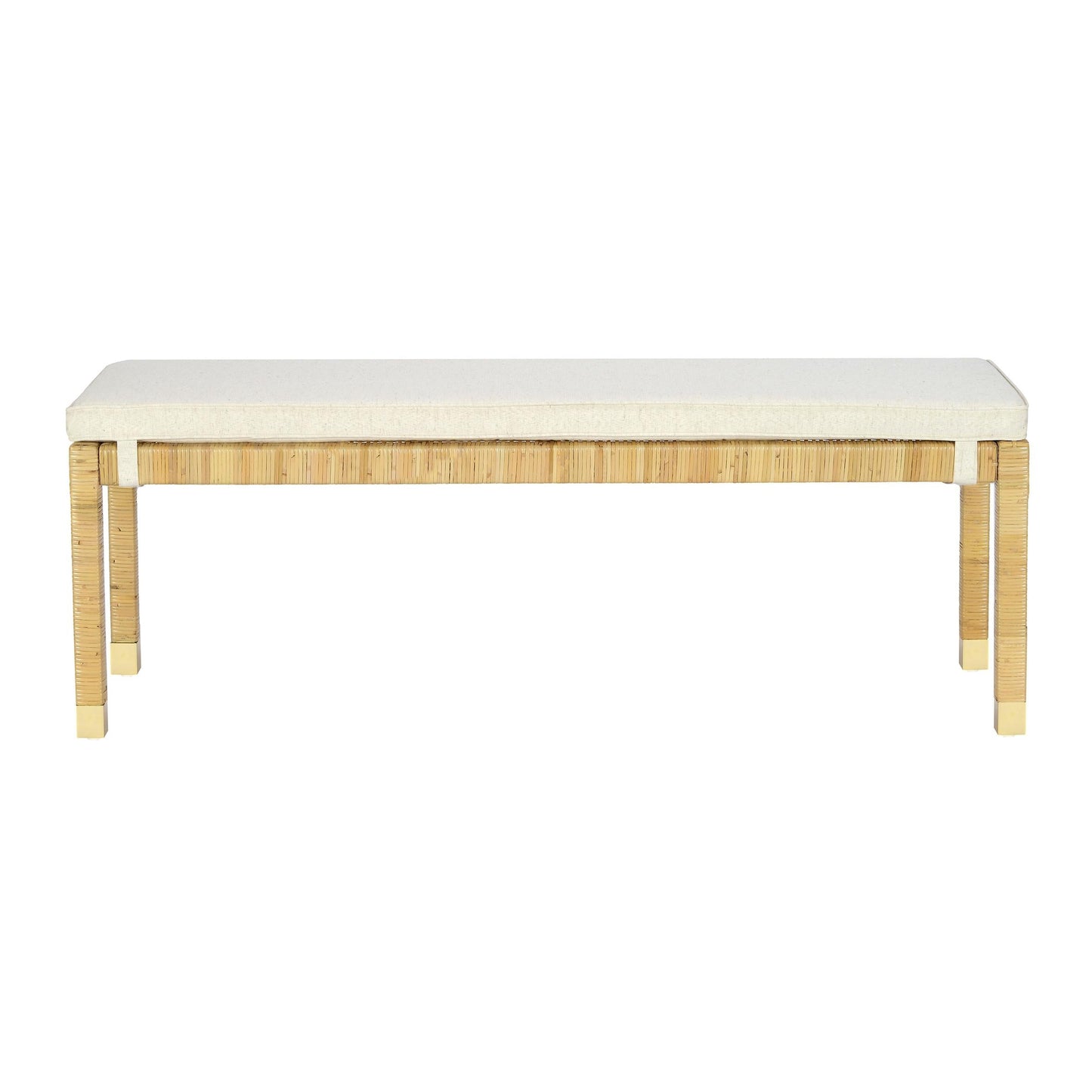 Amara Cream Contract-Grade Linen Bench Cream, Natural by Tov Furniture