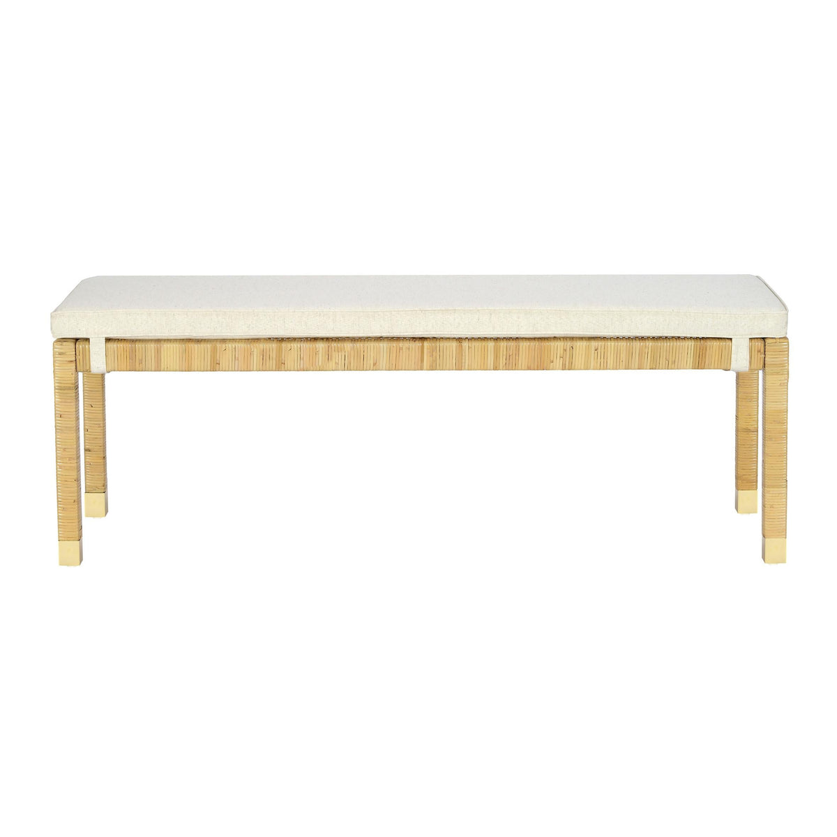 Amara Cream Contract-Grade Linen Bench by TOV Furniture – photo 2 of 9