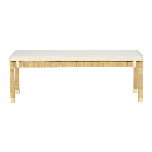 Amara Cream Contract-Grade Linen Bench by TOV Furniture – photo 2 of 9