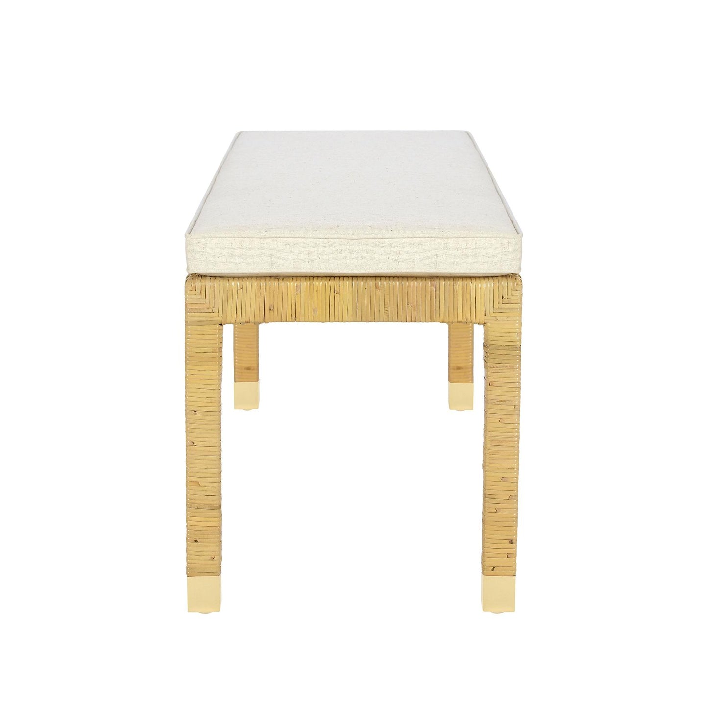 Amara Cream Contract-Grade Linen Bench Cream, Natural by Tov Furniture