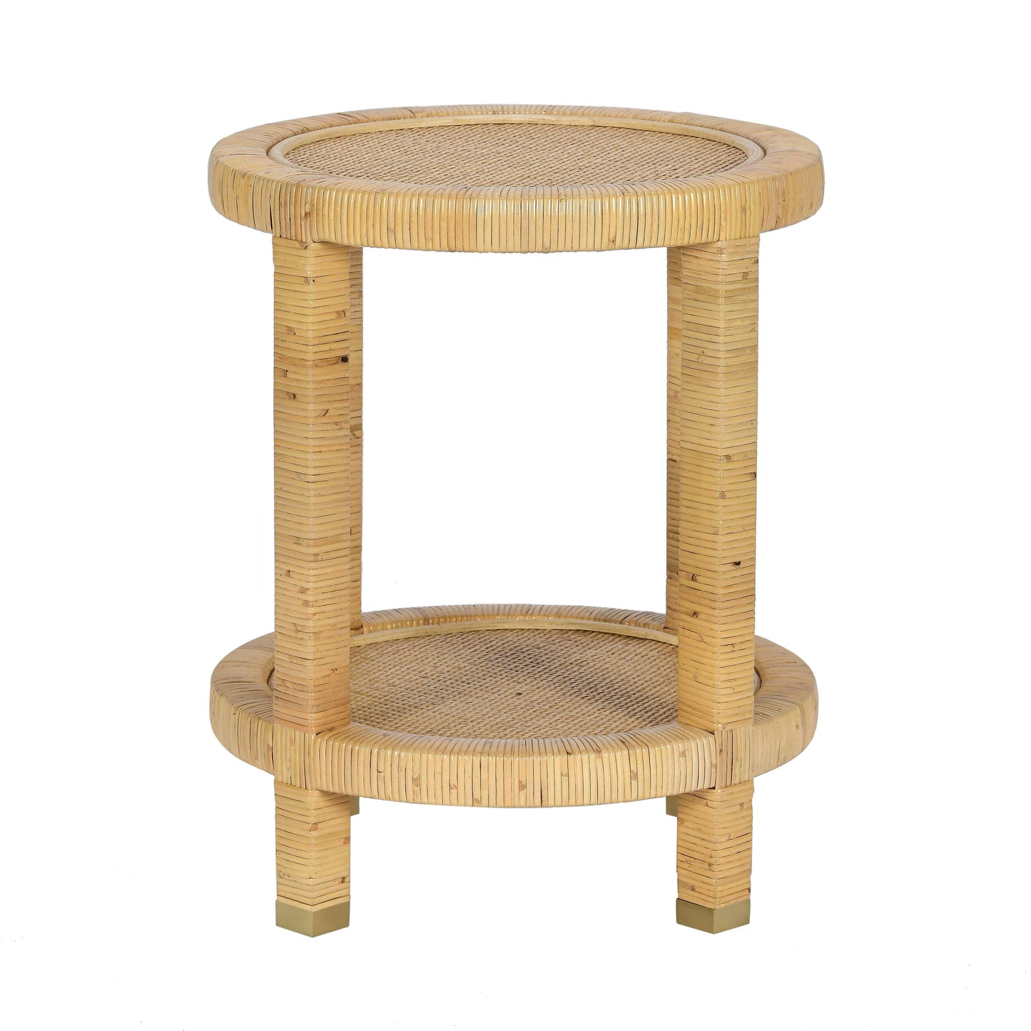 Amara Natural Rattan Side Table Natural by Tov Furniture