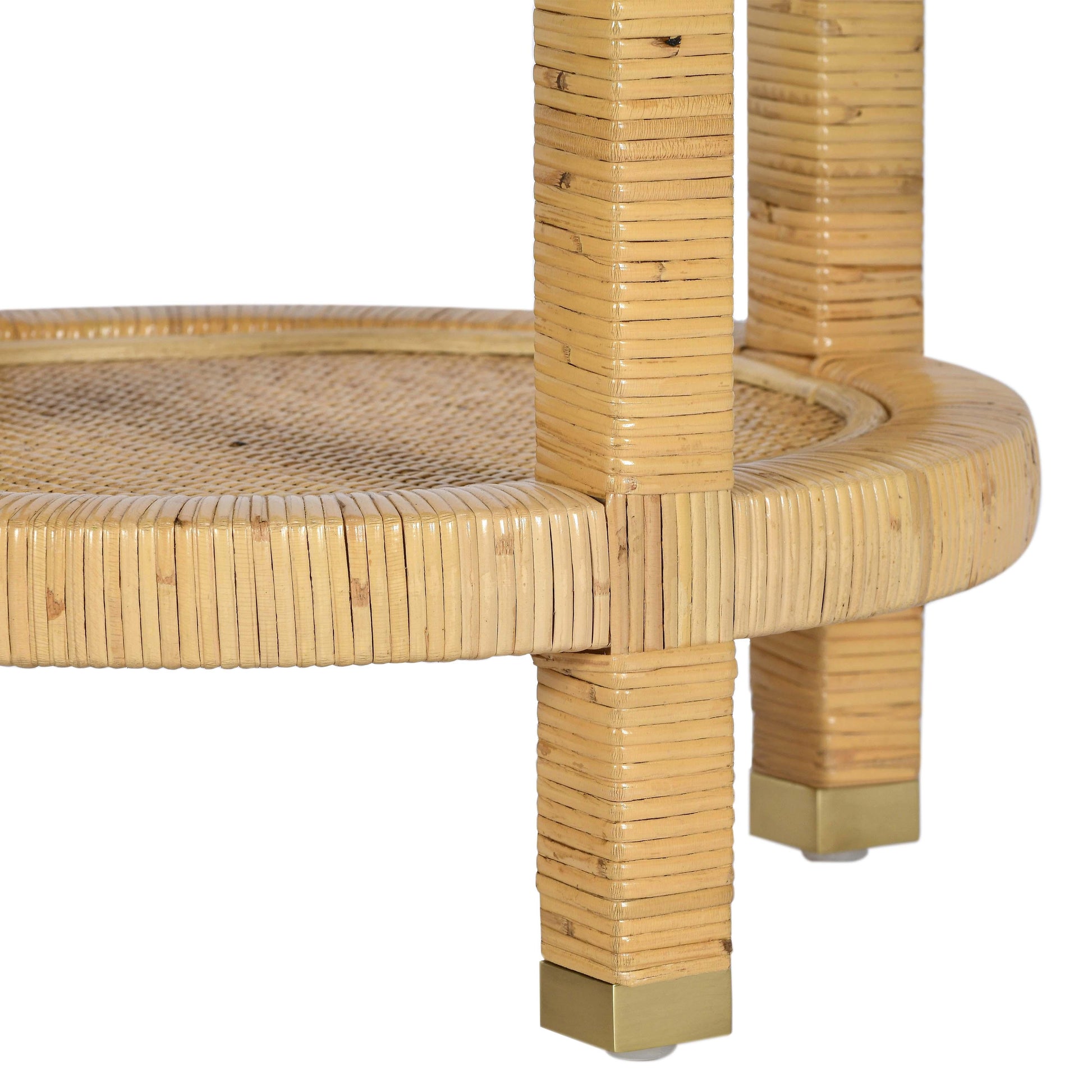 Amara Natural Rattan Side Table Natural by Tov Furniture