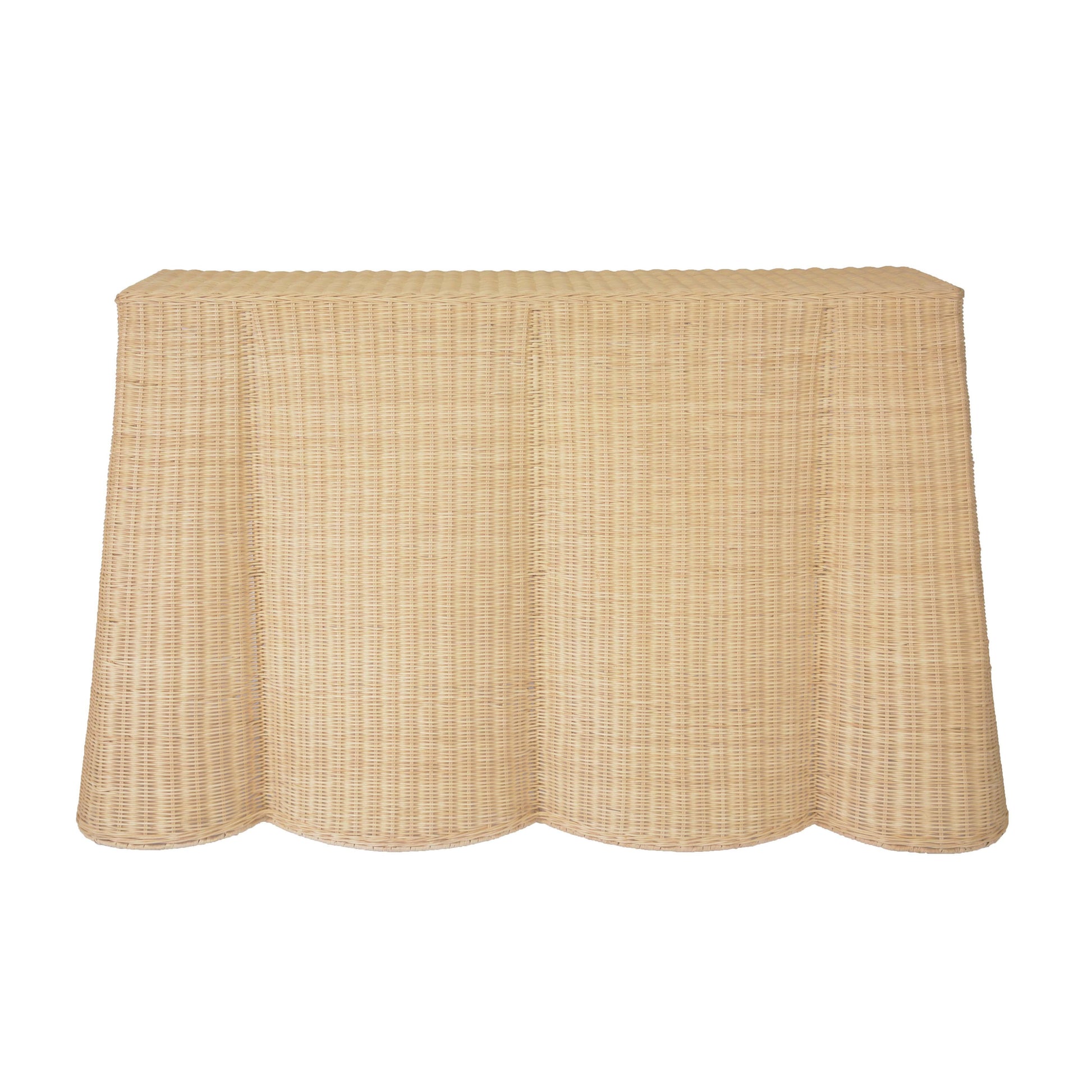 Egan 55" Natural Rattan Console Table Natural by Tov Furniture